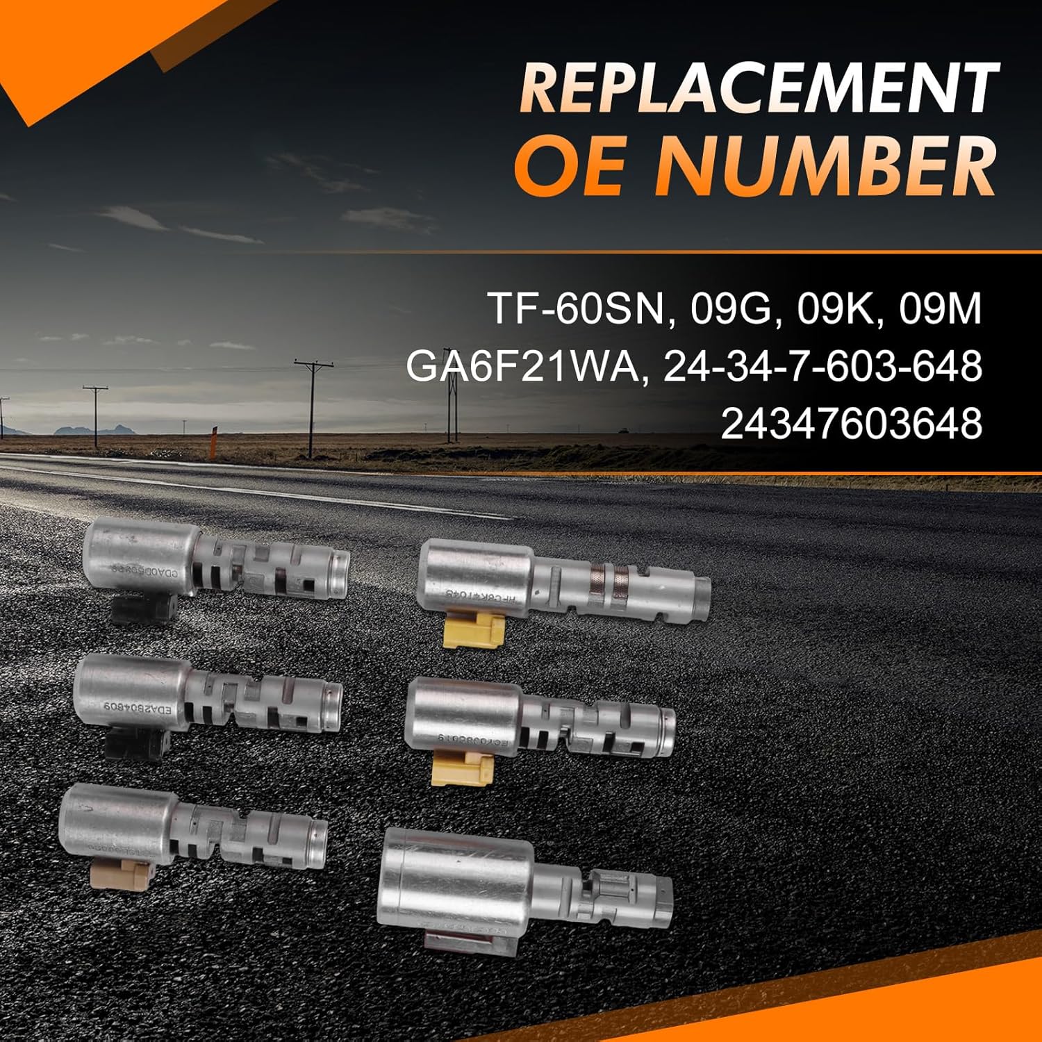6pcs Automatic Transmission Solenoid Valve Kit GA6F21WA 09G Compatible with Mini R52 R53 R55 R56 R57 R58 R59 R60 R61 F55 F56 After-Market Parts