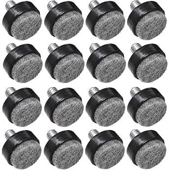 Pack of 16 Felt Gliders M6 Thread Height-Adjustable Furniture Gliders with Felt Floor Protectors for Chair Table Cabinet and Furniture Legs Non-Slip Noise-Absorbing Protection from Scratches