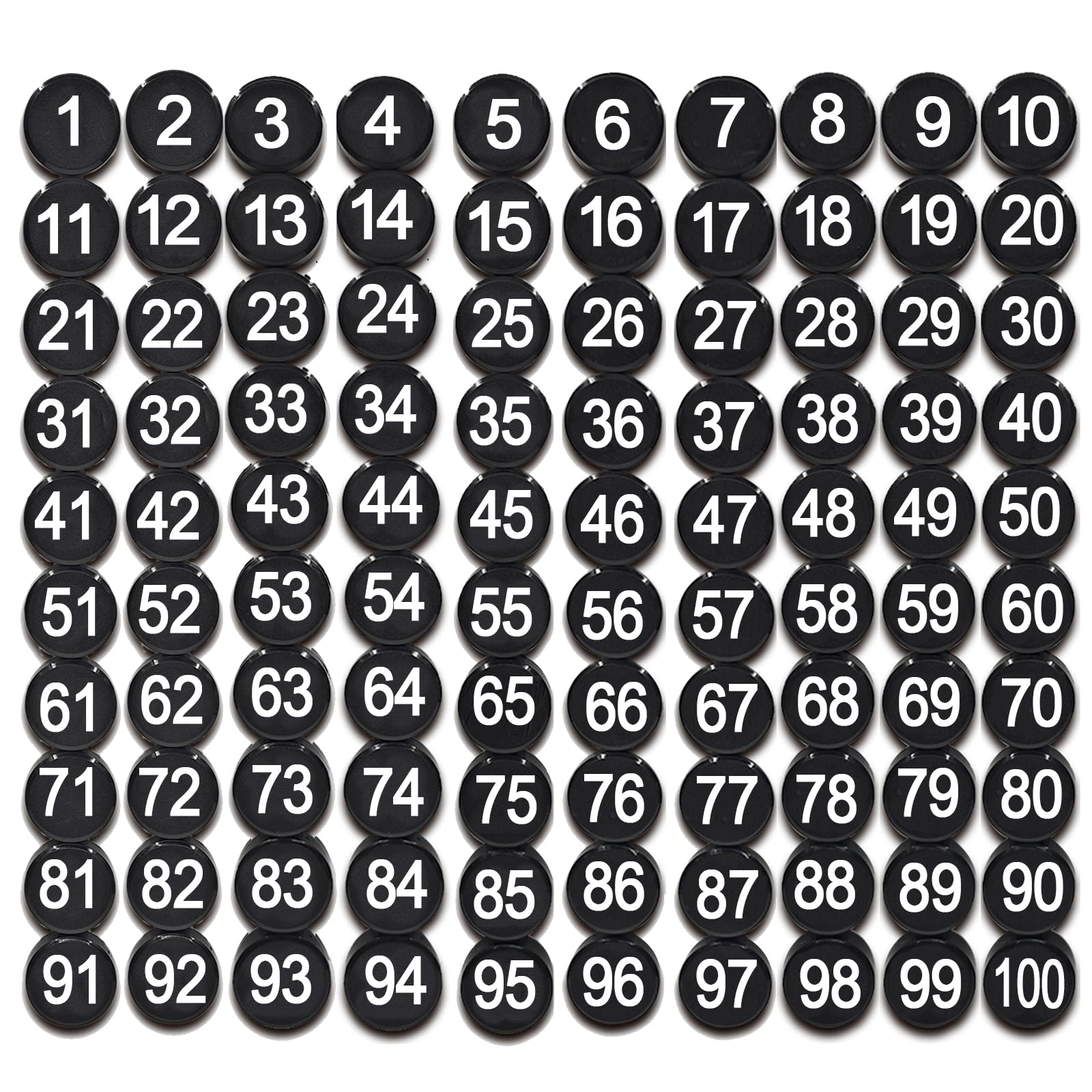 1-100 Magnetic Numbers, Magnets with Number for Dry Erase Boards, Round Number Refrigerator Magnets for Whiteboard in Home and Office (0.8" Diameter,