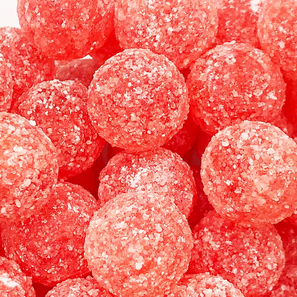 Barnetts - Mega Sour Candy Cherry 500g - Trendy Sweet Bags - Traditionally Handmade Sweets - Sour Coating Lasts 20 Seconds - Candies for Party Bag, Gift Hamper, or Hamper Box