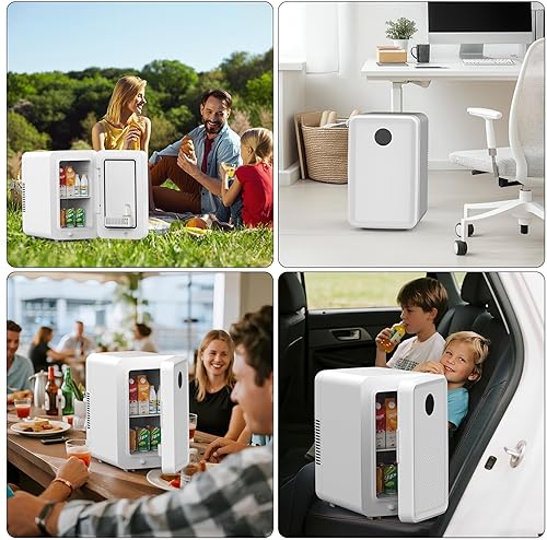 Miniatura 8 de Mini refrigerador de 13L22L para dormitorio, refrigerador pequeño sin condensación, refrigerador portátil de 110 V12 V para bebidas, alimentos,