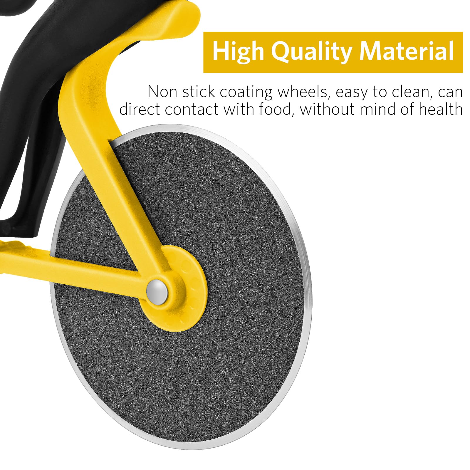 Tagliapizza A Forma Di Bicicletta - Rotelle In Acciaio Inox Con Supporto, Taglio Facile E Divertente (Azzurro) - Foto 6