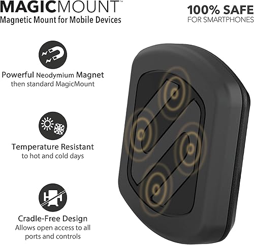 Miniatura 10 de Scosche MAGVNT2 MagicMount Soporte magnético para teléfono celular para automóvil, cabezal ajustable de 360 grados, universal con todos los