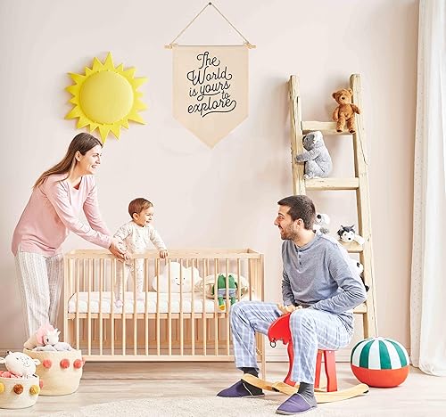 Miniatura 55 de Decoración de anuncio de bienvenida al mundo, regalo de felicitación para recién nacido, regalo de baby shower, decoración de bandera para bebés