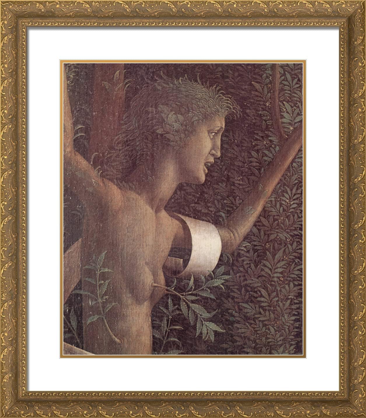 ArtDirect Mantegna, Andrea 20x23 Gold Ornate Framed Art Print with Double Matting Titled: The Victory of Virtue