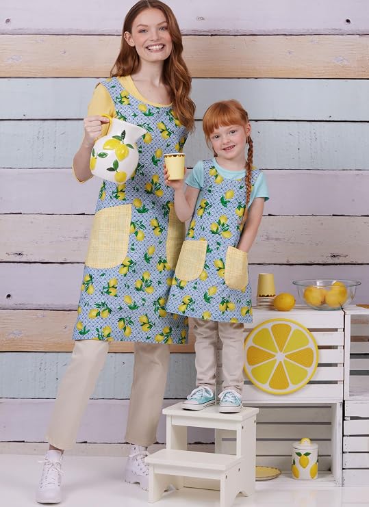 Simplicity S9969 Easy-to-Make Children's & Women's Reversible Apron Sewing Pattern, Sizes S-L