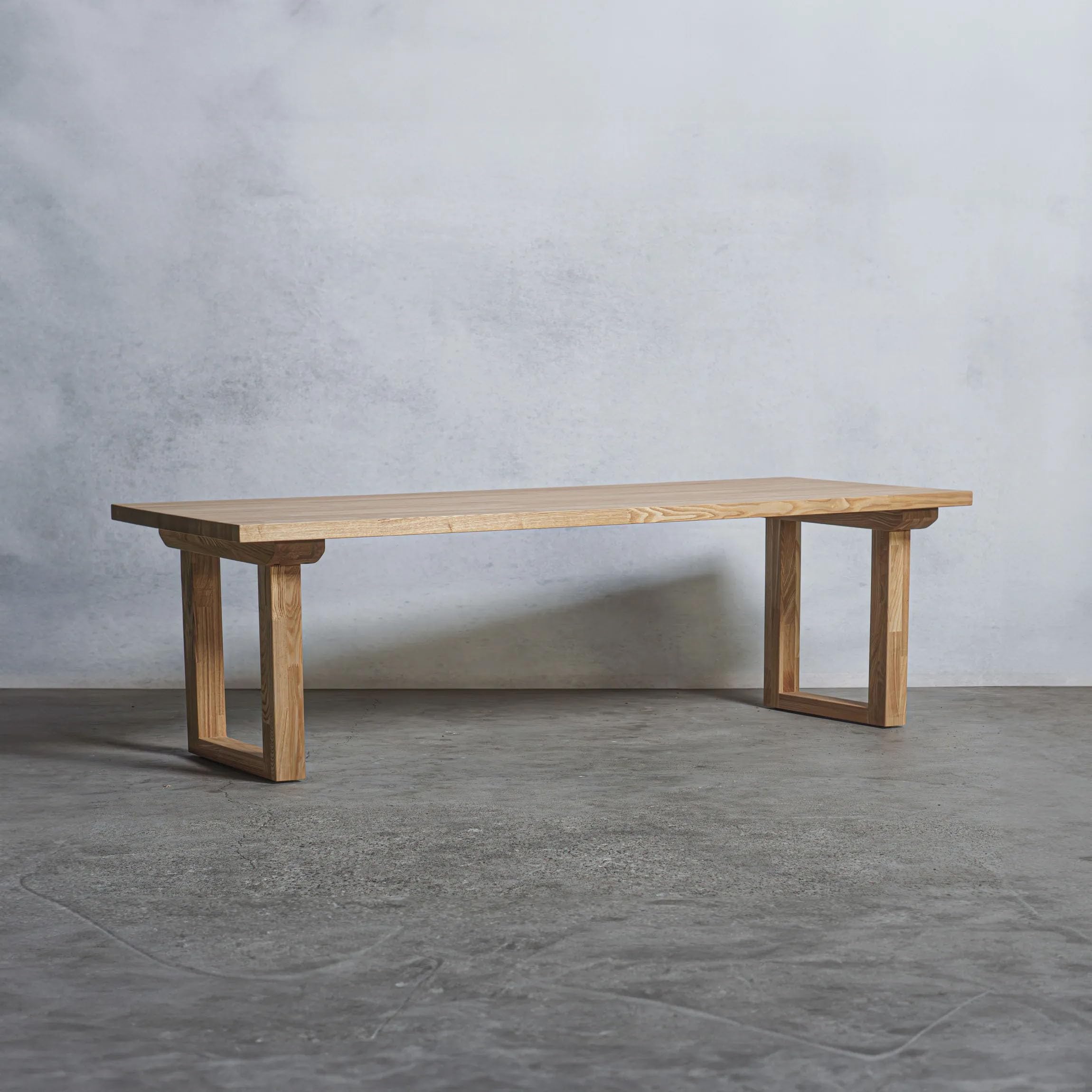 タモ材の机　テーブル 座卓テーブル ローテーブル 幅180cm タモ材 リビングテーブル 長方形