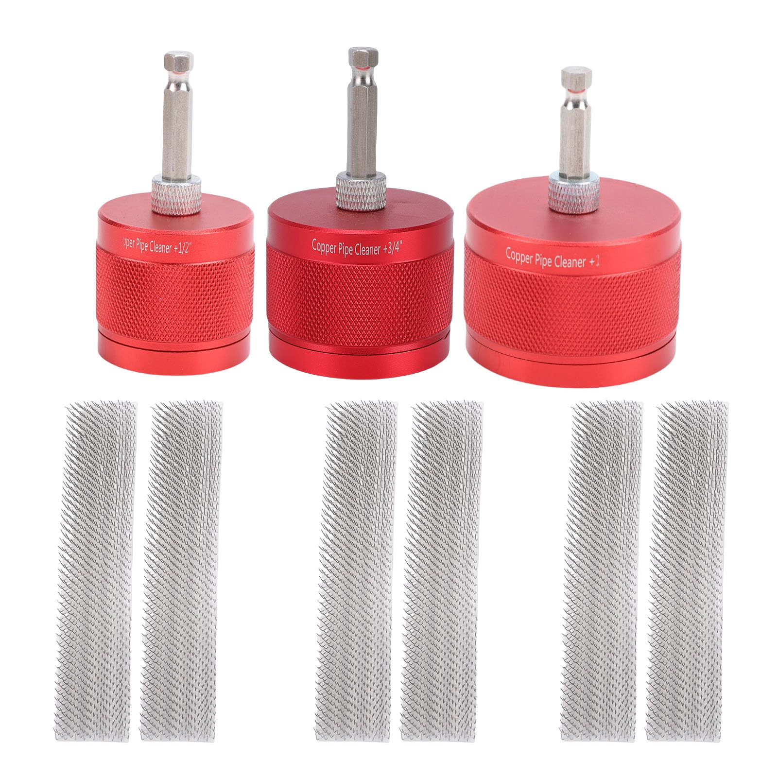 Nettoyeur de tuyaux en cuivre à tige hexagonale 1/4 po pour un décapage rapide
