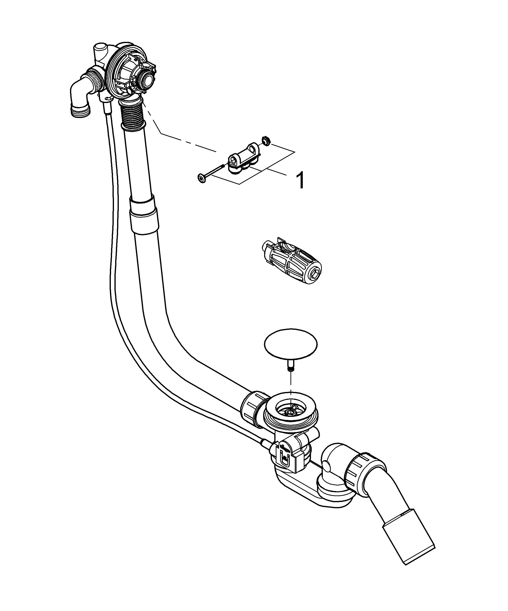 Grohe - Parte int Desagüe autom caño integrado Ref. 28991000