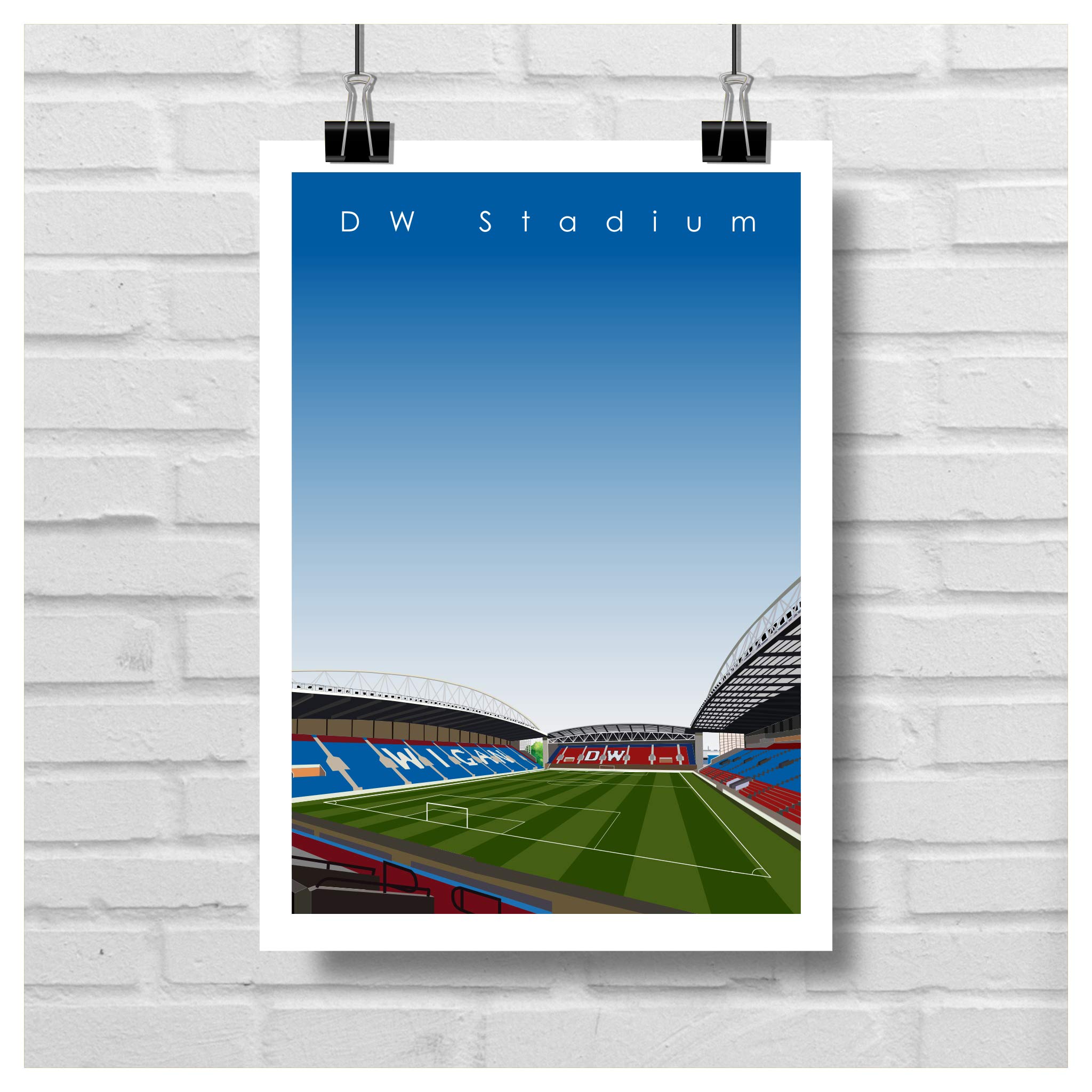 Home GroundHome Ground Home.Ground.Prints Wall Art Graphic Design Football Stadium Gift Print Collection - Wigan Athletic FC "DW Stadium"