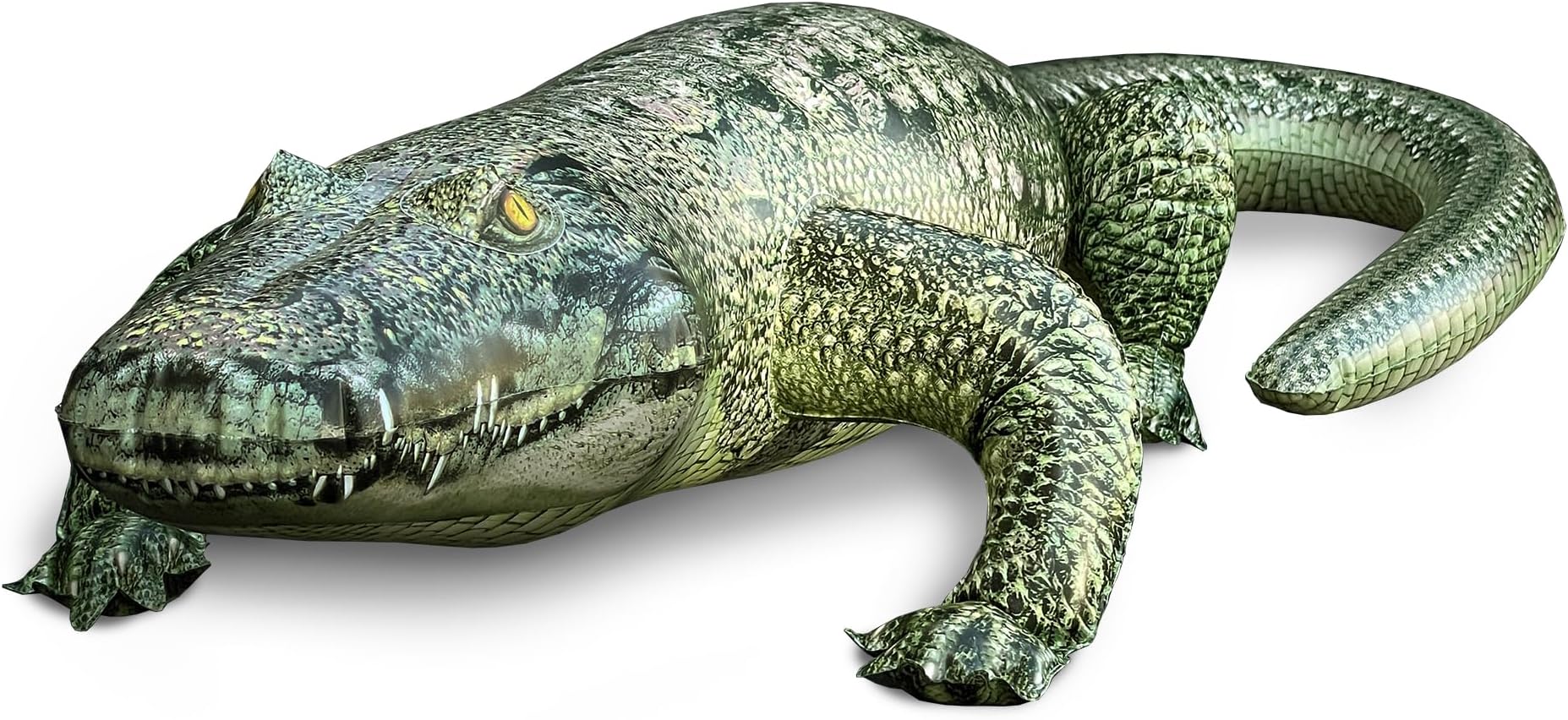 Jet Creations 49” Long Inflatable Alligator Toy, Green, Realistic Africa Animal Design, Garden Decor, Photo Wildlife Safari Theme Decoration, Bird Deterrent, Thanksgiving Christmas Winter1 pc