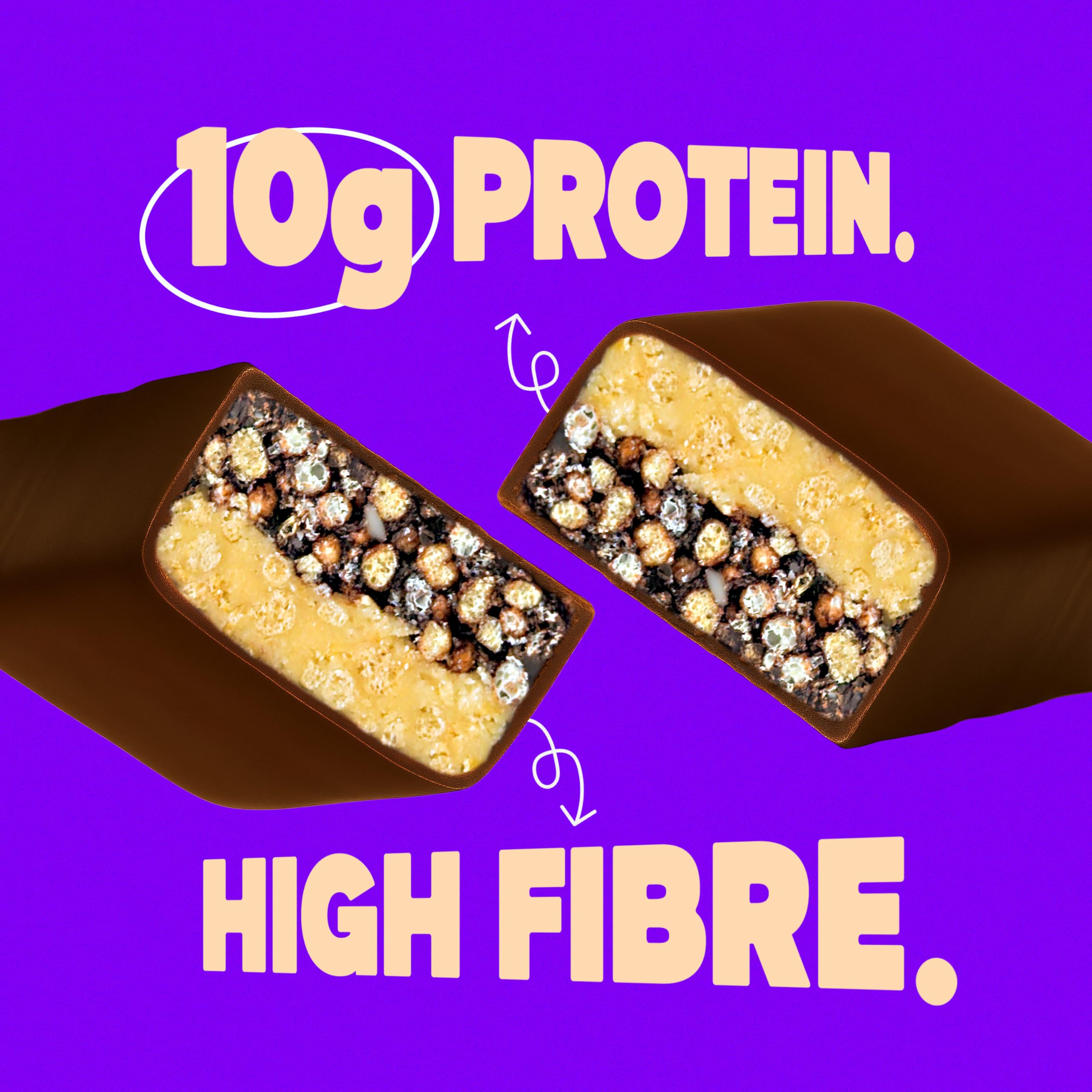 Yogabar Crunch Bar Dark Chocolate | 10g Protein Bar | No Added Sugar | Crunchy Bar with Almonds & Peanuts | Whey Protein Bar for Gym, Workout & Healthy Snacking | Pack of 12 — Amazon image 3