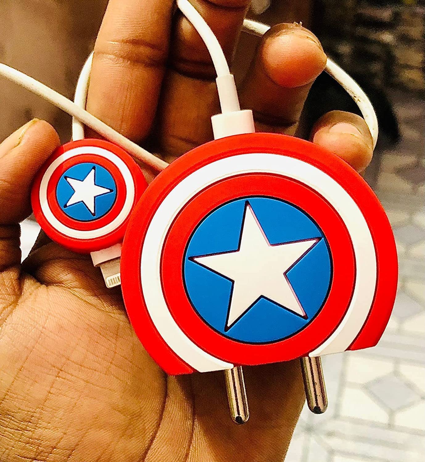 Cerlink Charger Cable Protectors for iPhone Chargers 18W 20W Type C, 3D Cute Protective Case Cover Cartoon Style Fully Charger & Adaptor Protection Set-1 (Marvel) 4