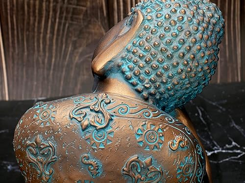 Miniatura 6 de BDLBDL Estatua de Buda meditante estatua de jardín Zen grande de 947 pulgadas estatuas de decoración para el hogar altar al aire libre mesa patio