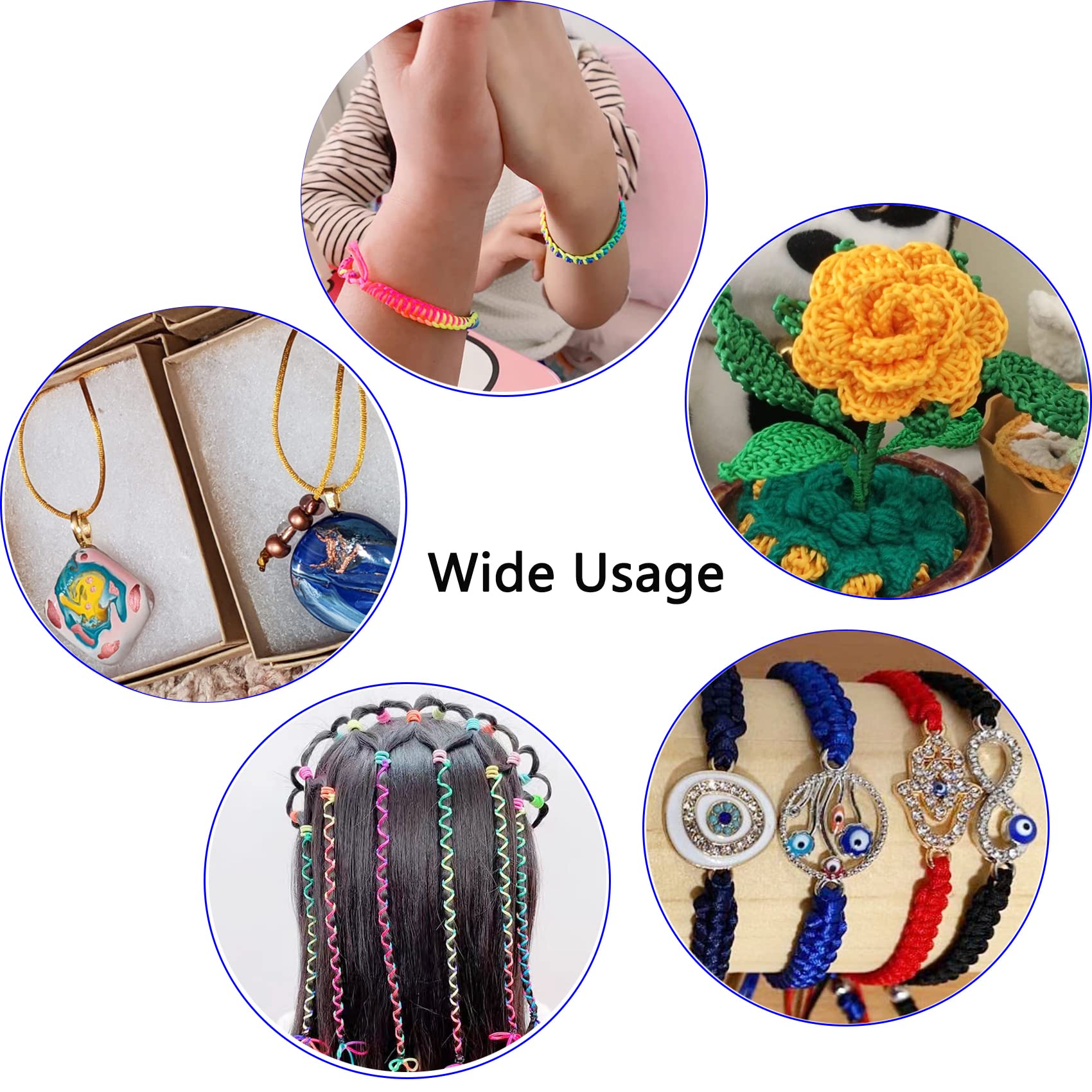 10 kleuren nylon koord armbanden satijn 2 mm macramé armband Chinese knoop koord 200 m nylon draad friezen koord paracord voor doe-het-zelf sieraden gevlochten halsketting armband knutselen (20