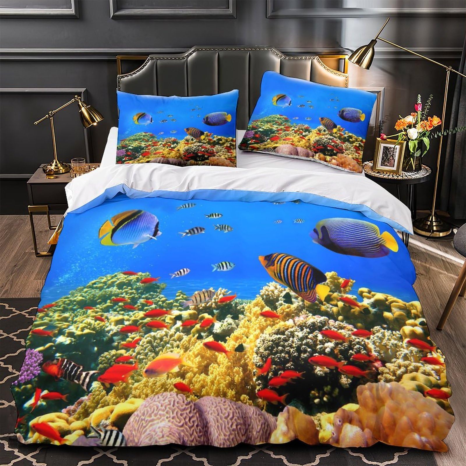 Housse de couette 3D science-fiction microfibre douce parure de lit 220x240