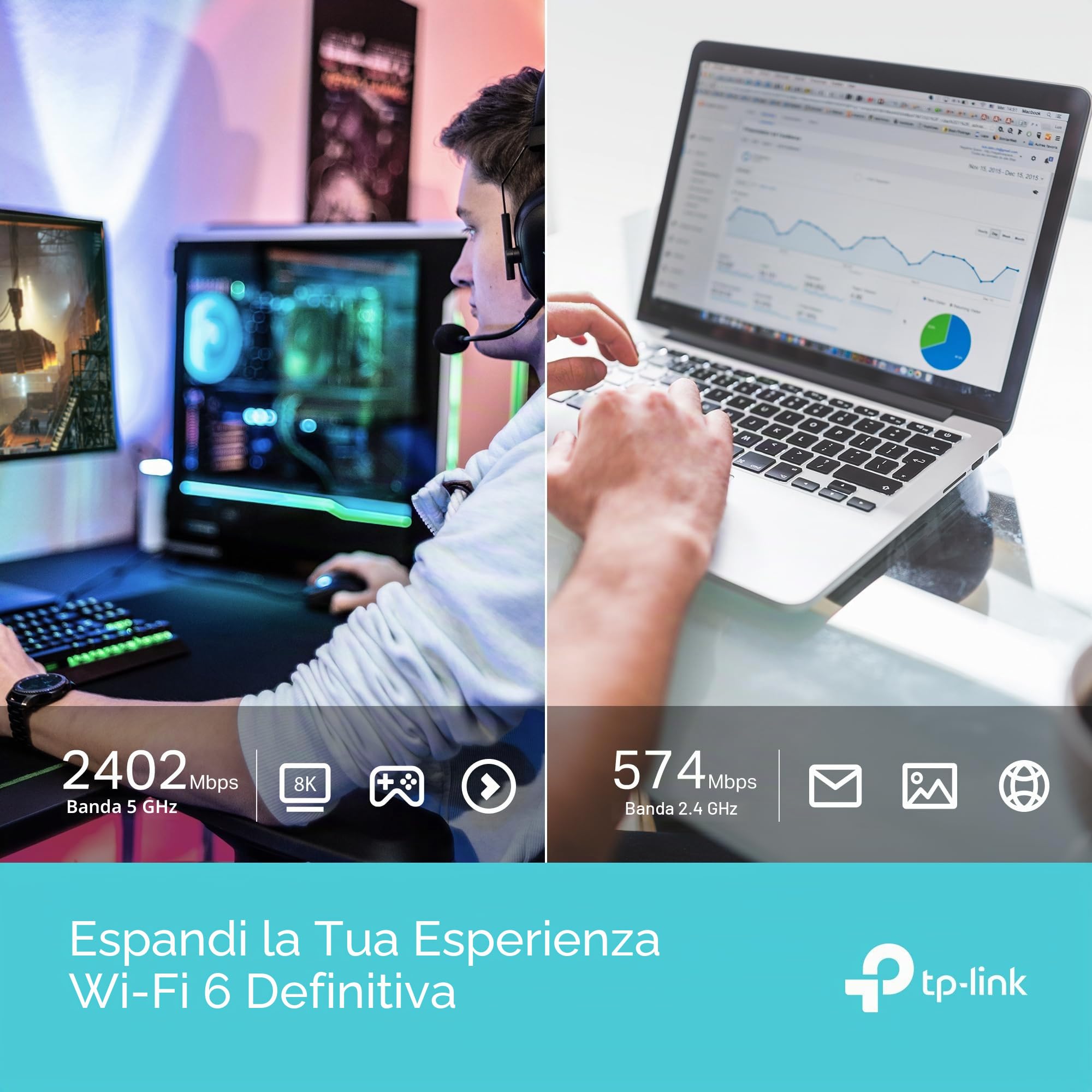 TP-Link Archer TX50UH AX3000 Dongle WiFi, WiFi 6 Dual Band Wireless, Adattatore WiFi USB per PC, Copertura più ampia, Dongle WiFi USB, Latenza inferiore e alta efficienza, Supporto USB 3.0, Win10/11