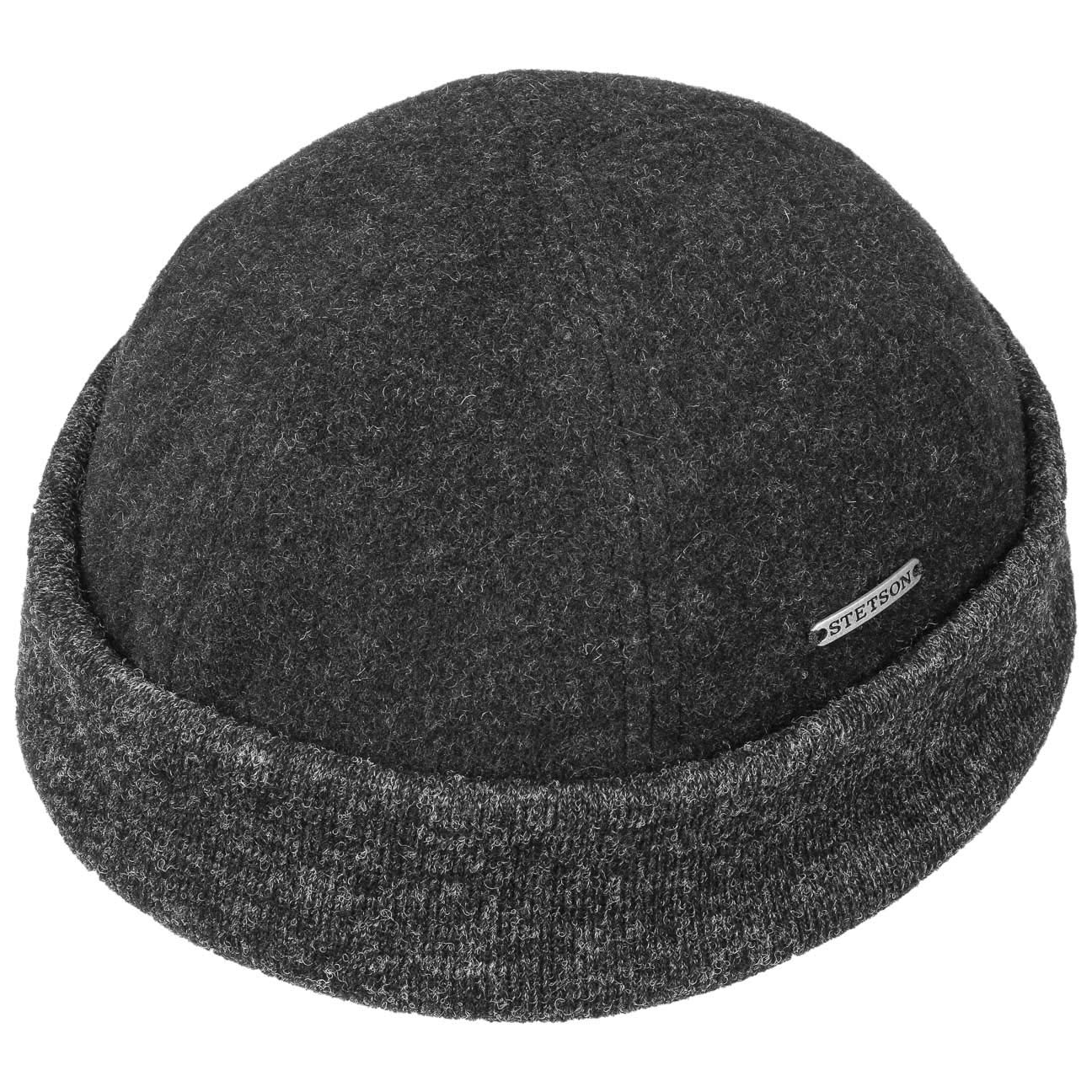 Stetson Sparr Mélange Docker Cap Men Anthracite 7 1/4-7 3/8