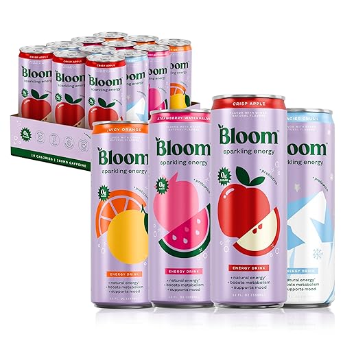 Bloom Nutrition Sparkling Energy Drink - Apple Crisp / Glacier