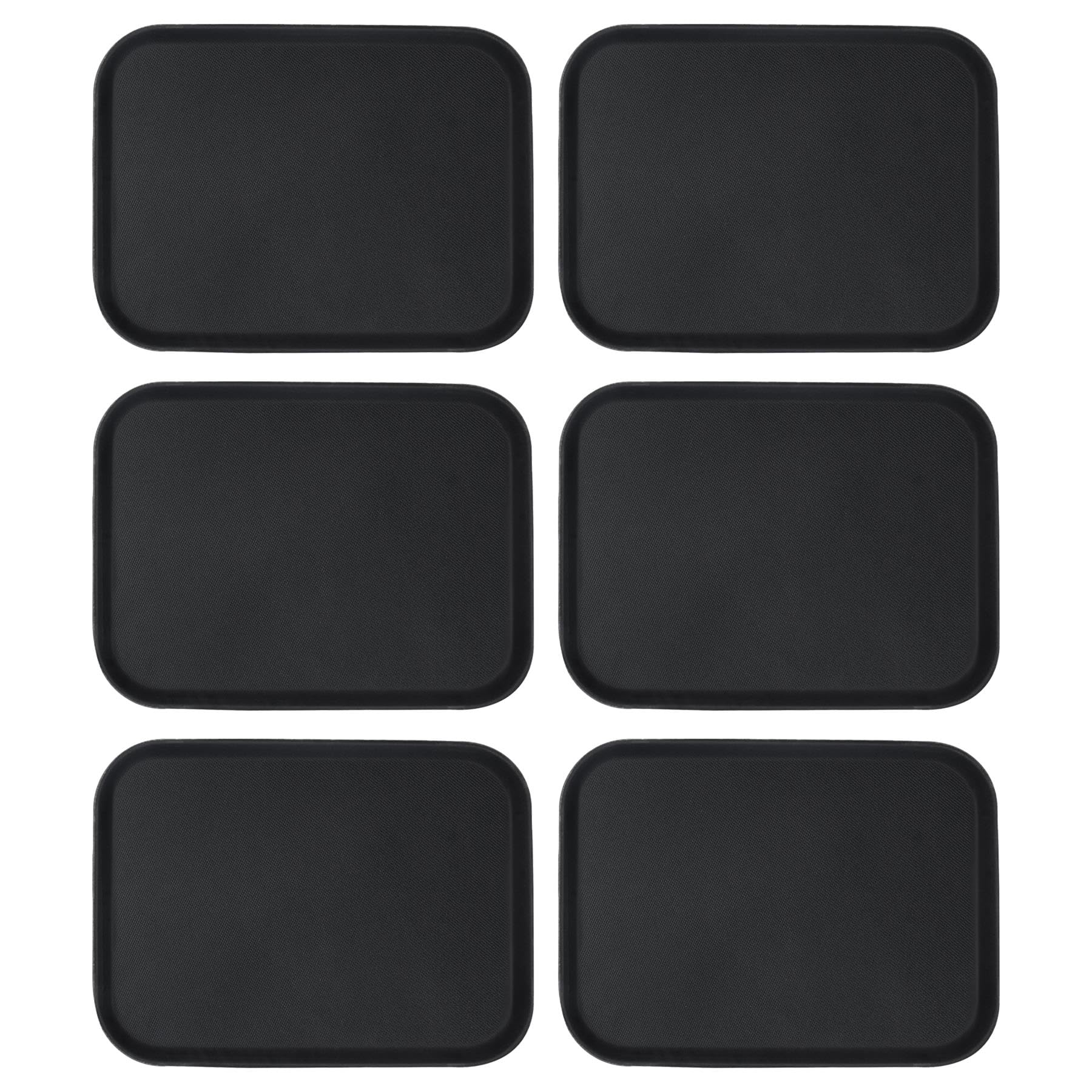 Argon Tableware 6X Rectangular Serving Trays56 X 41CmReusable Non Slip Stackable Rubberized Food Drinks Platter Tray from B&Q