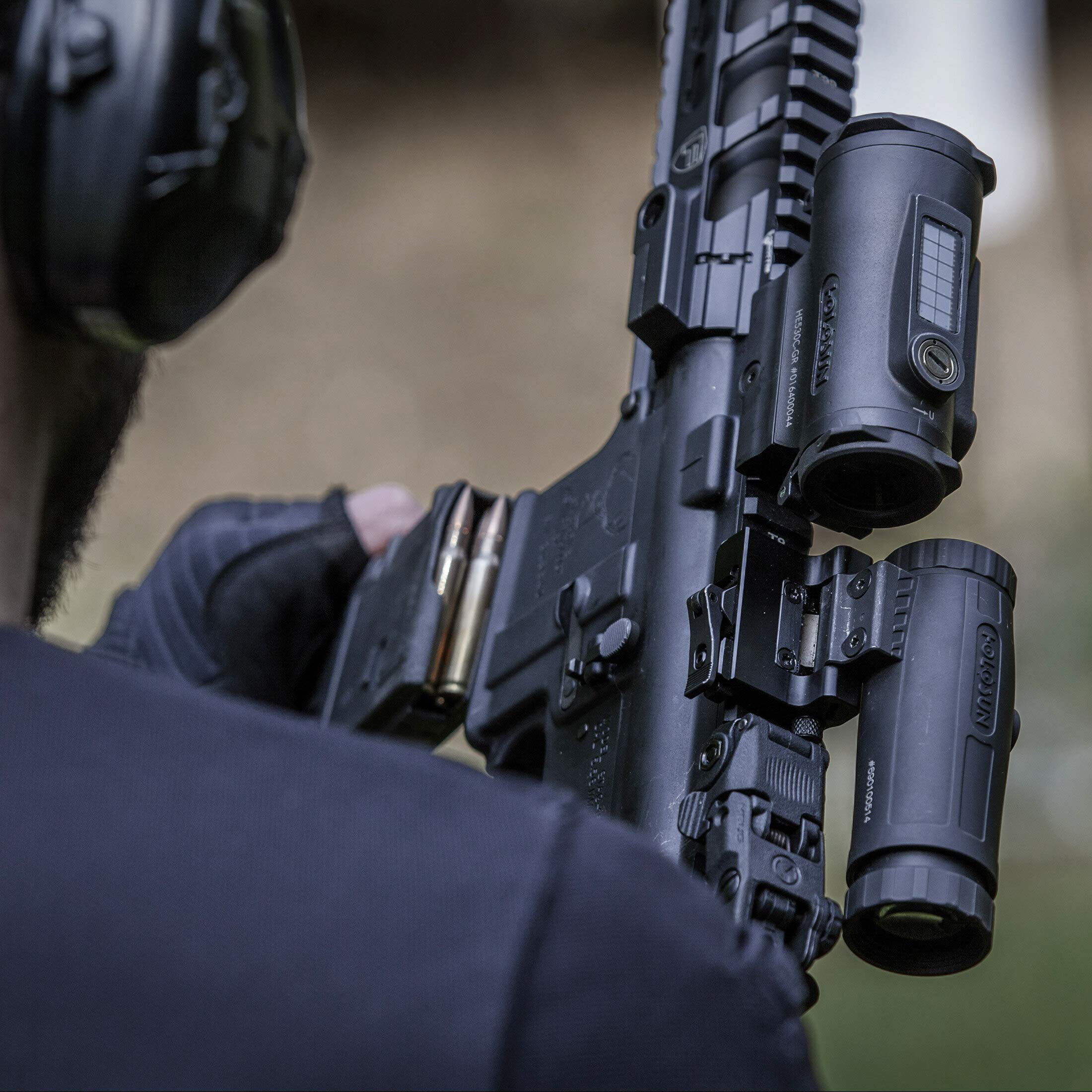 Holosun Magnifier HM3X, 3 Fach Vergrößerung, schwarz, Picatinny, Jagd, Sportschießen, Softair, für Tactical Micro red dot Sight - 70128079