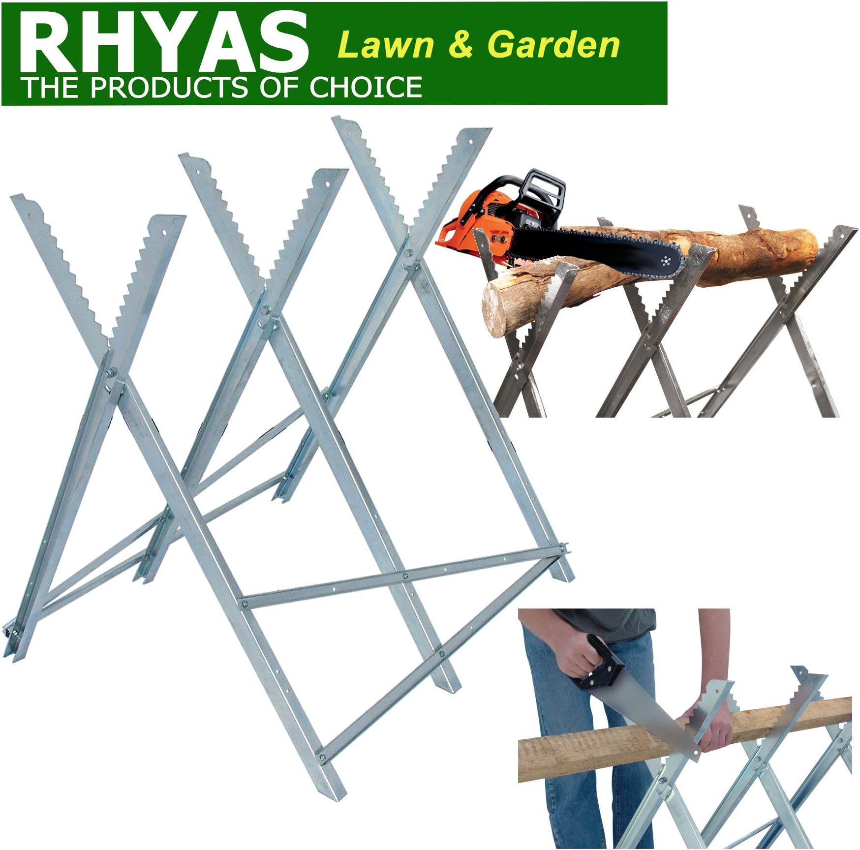 Good Grip Log Saw Horse Serrated Foldable