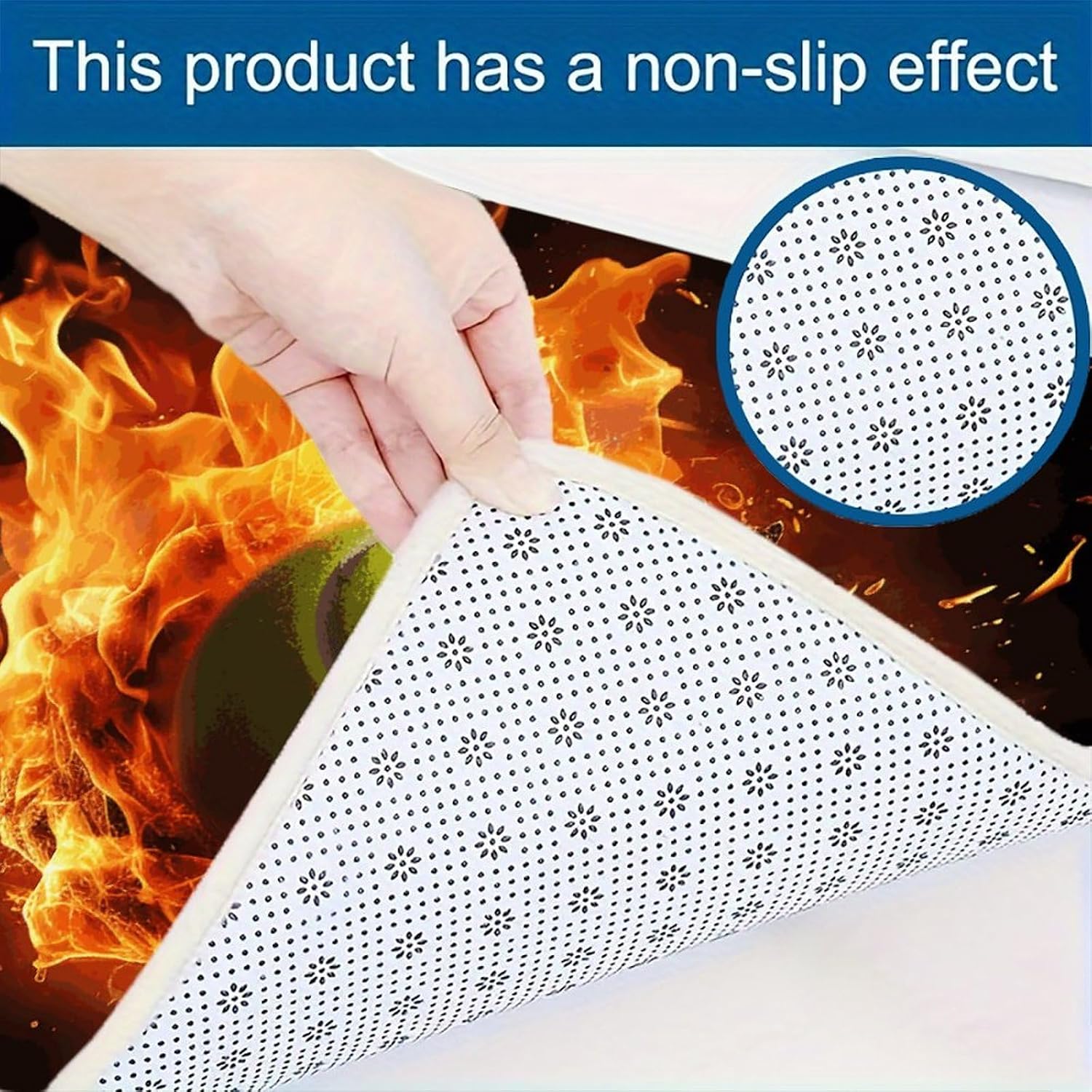 Tennis on Fire Kitchen Mats for Floor 3 Pcs Kitchen Rugs