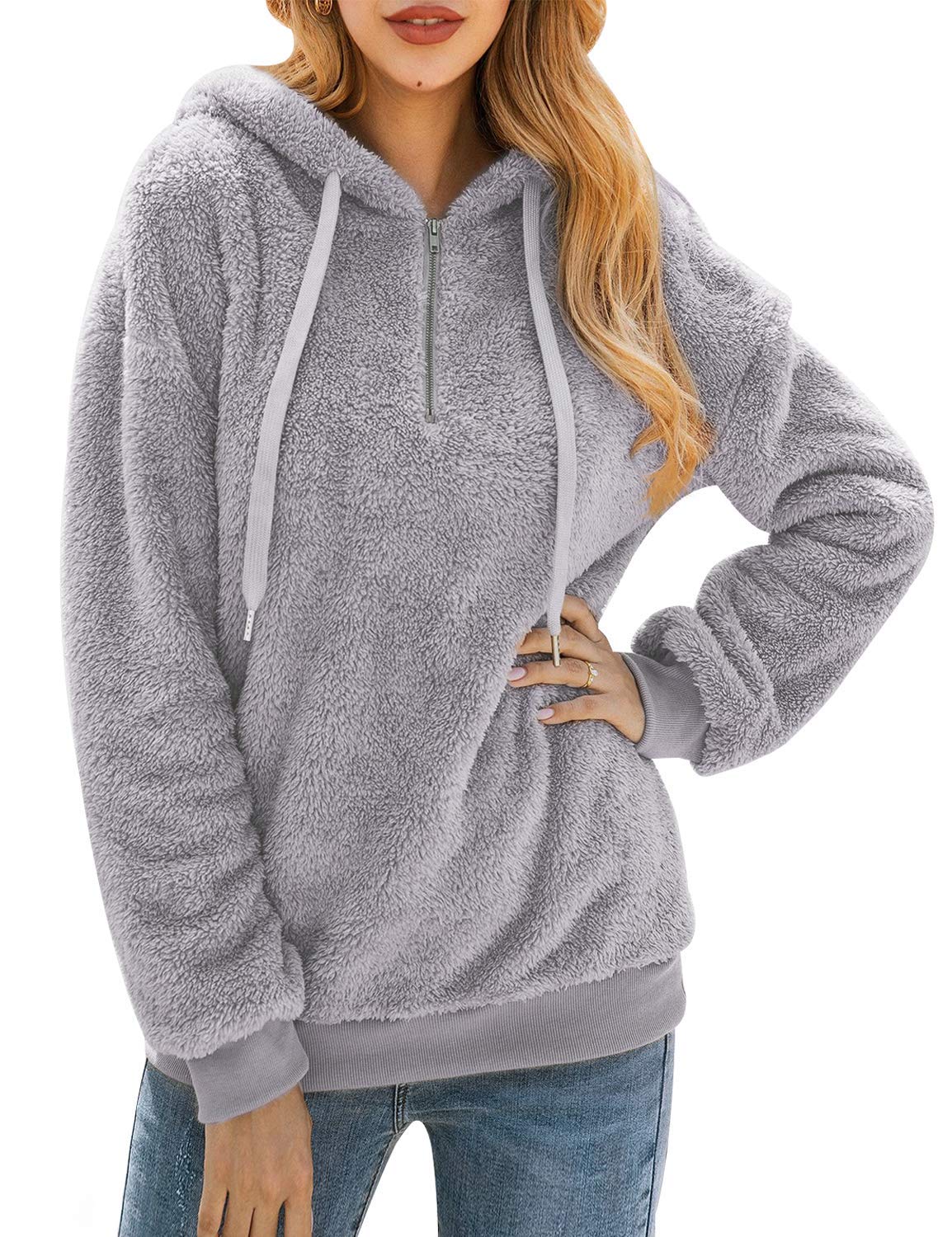 fluffy pullover sweatshirt