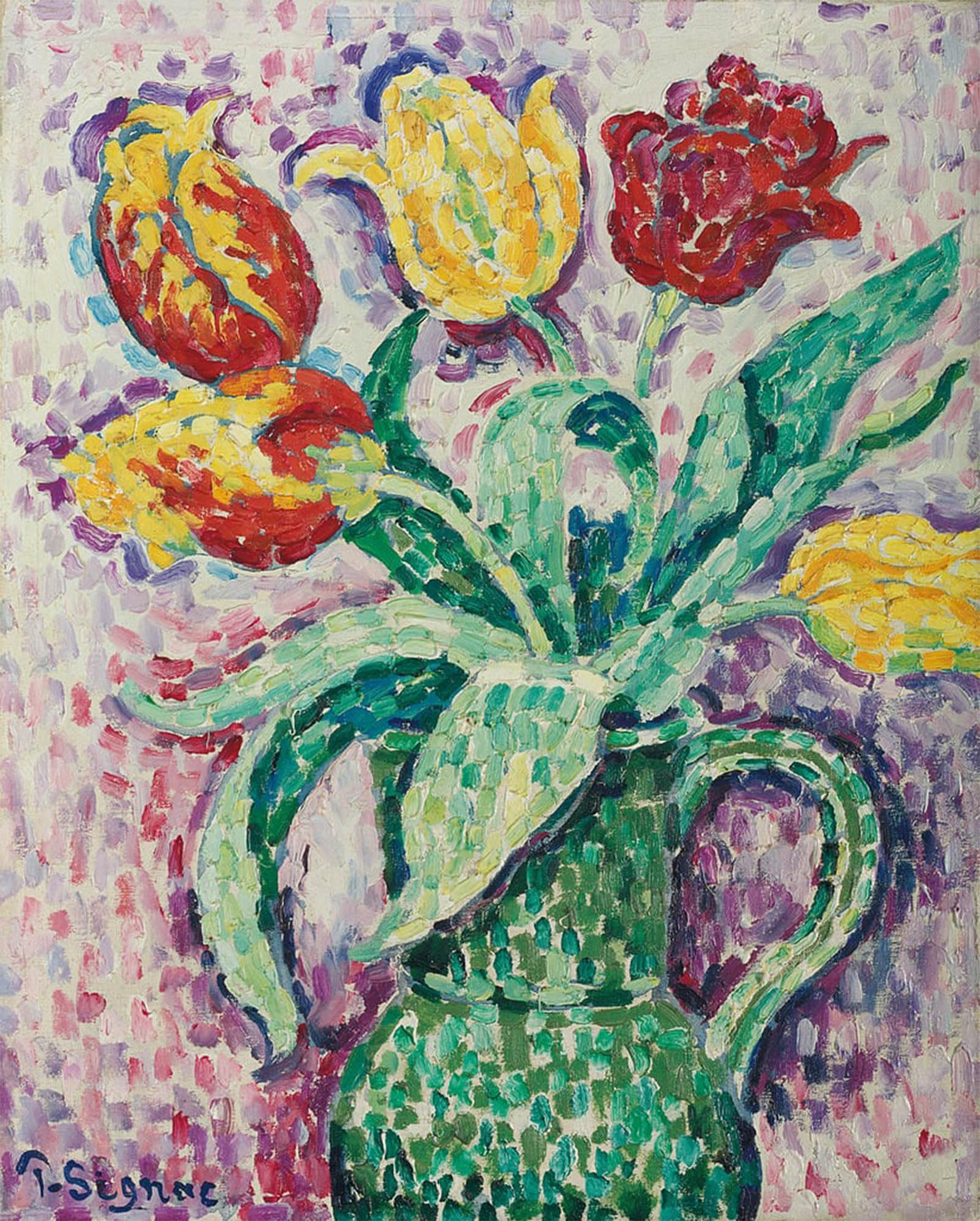POSTERIIk Famous Animal Posters Vintage Picture the Green Vase by Paul Signac Modern Wall Decor for Home Decor 60x90cm