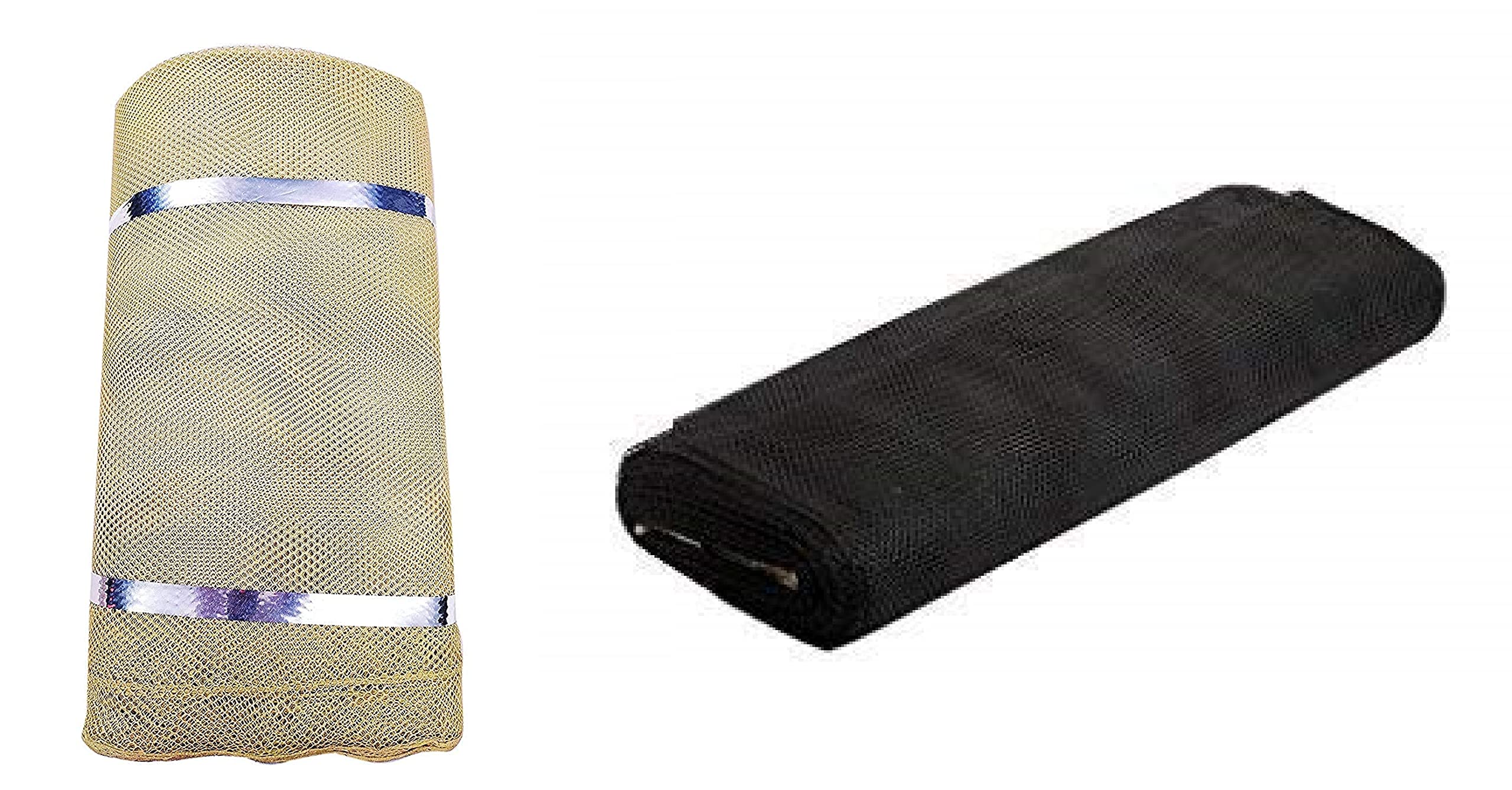 Hesch 9 Cancan for lehenga and gown, Cancan net Black and Biscuit Colour Combo 3 Mtrs Each