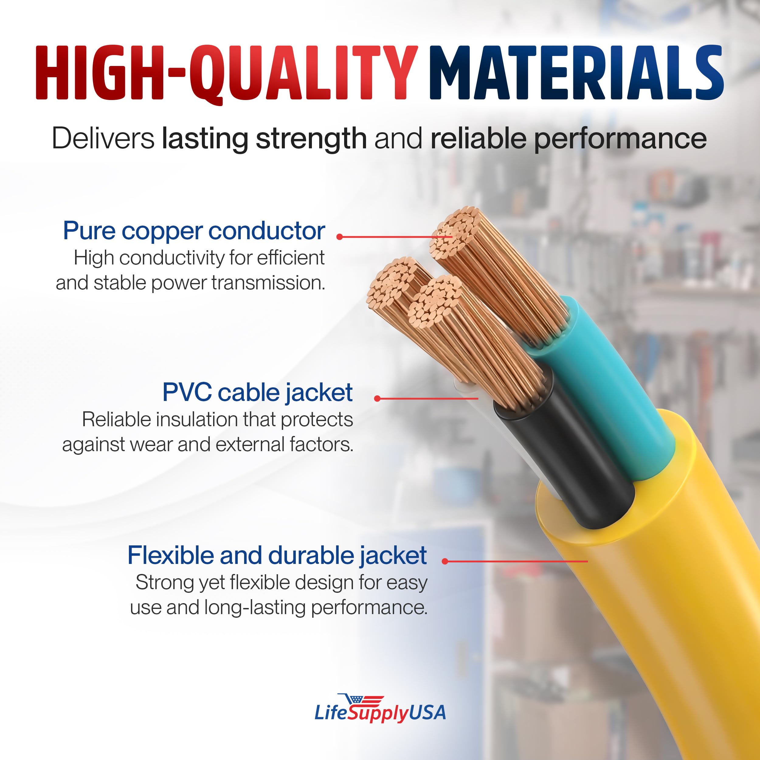 Cable de extensión 10/3 SJT con