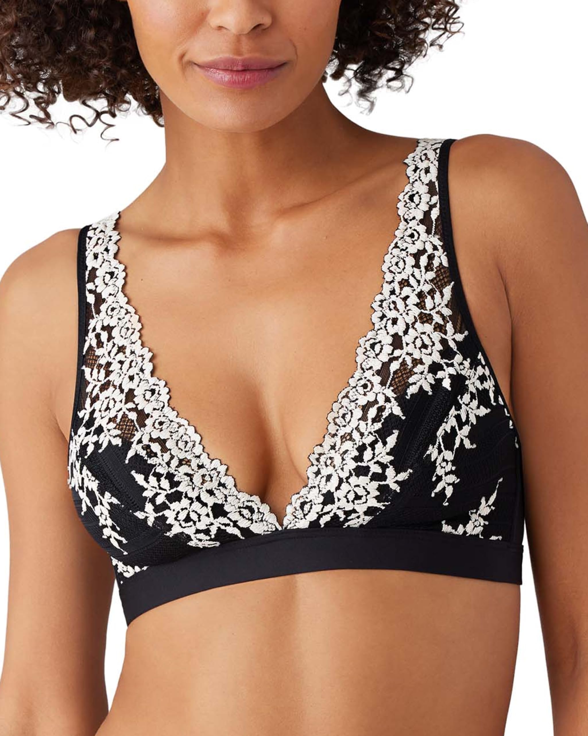 Wacoal Embrace Lace Bra Soft Cup Plunging Feminine Womens Lingerie 852191