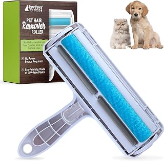 Raw Paws Lint and Pet Hair Remover Roller - Dog Hair Removal for Furniture, Carpet, Rug, Car - Lint Roller for Pet Hair - Pet Hair Removal Tool - Dog Hair Remover for Couch - Reusable Cat Fur Remover