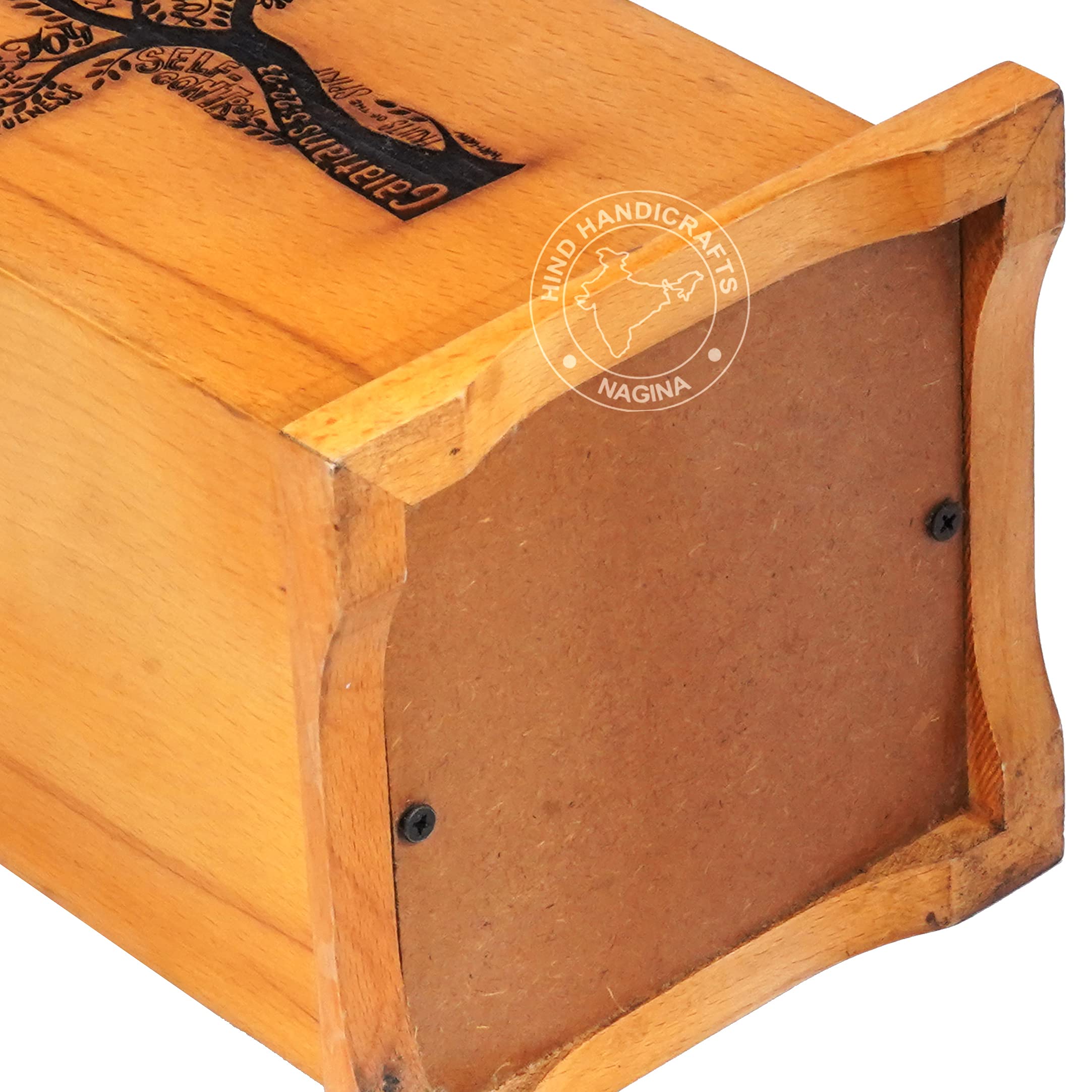 HIND HANDICRAFTS Urne per cremazione in legno con incisione floreale, per ceneri umane, grandi per adulti, in legno di palissandro, per colombario