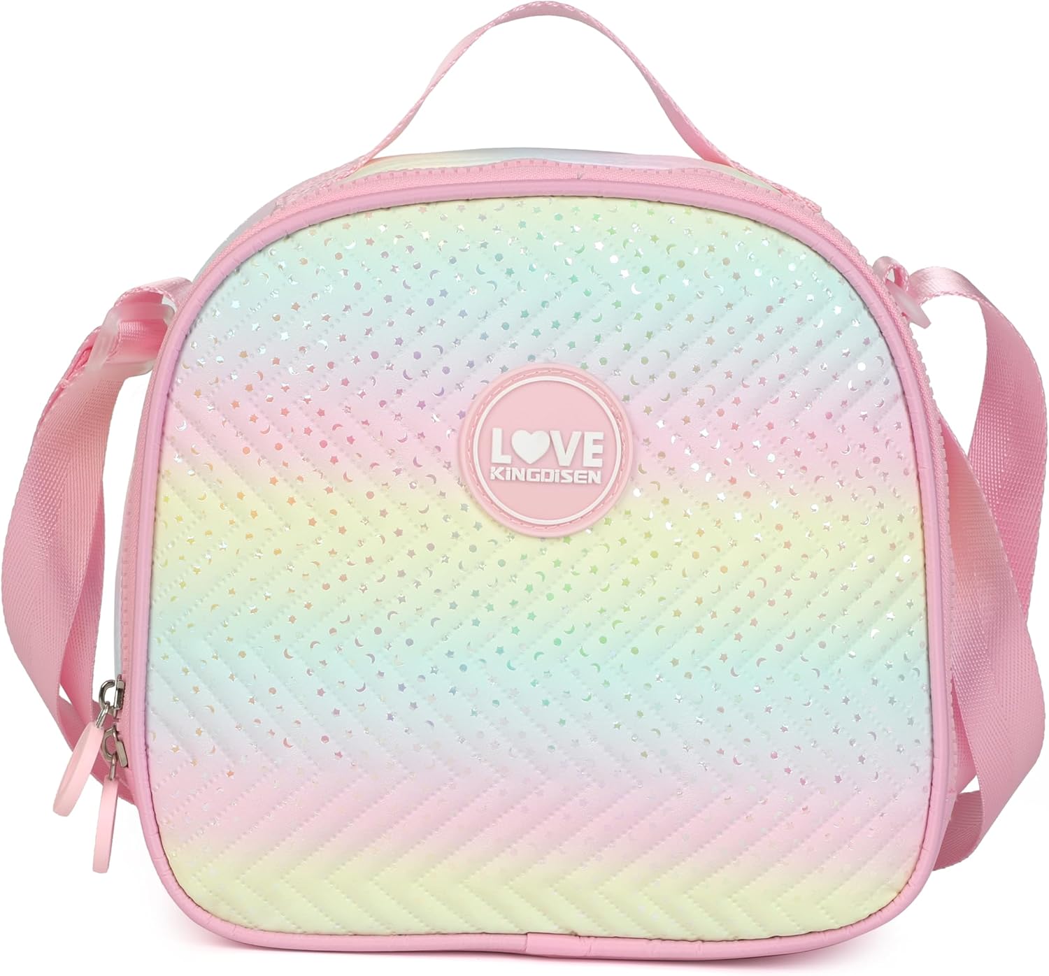 Kids School Backpack for Teen Girls, Cute Rainbow Pastel School Bag with Lunch Bag Pencil Pouch for Elementary Middle High School (Yellow Rainbow) - Image 7