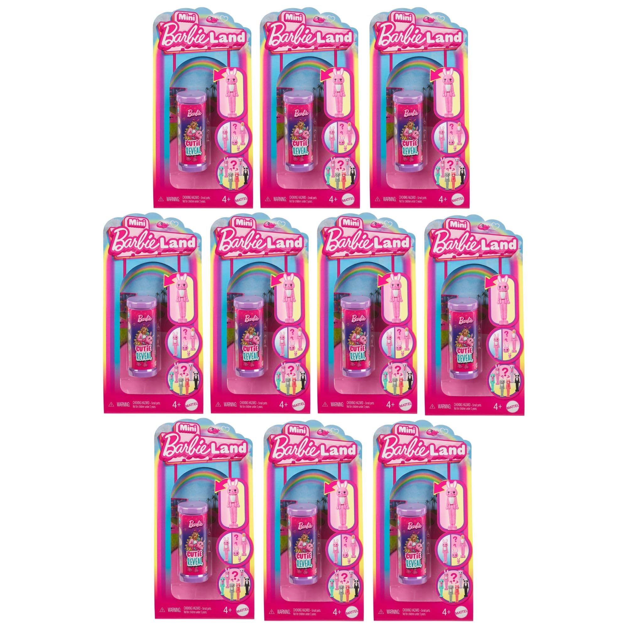 Barbie Miniland Dolls - Pop Reveal, Cutie Reveal, Fashionista & Colour Reveal Blind Figure Sets - (Cutie Reveals Pack of 10) — image 1
