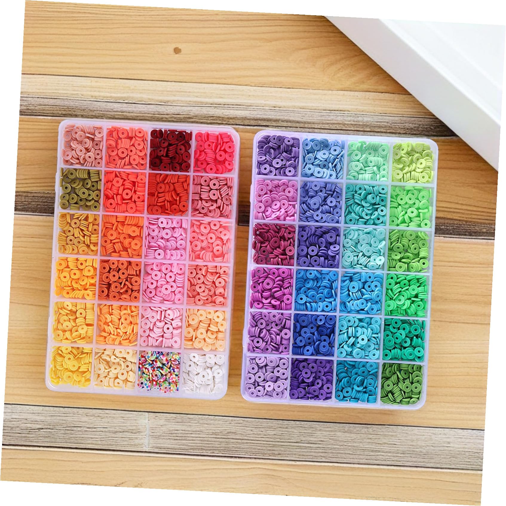 WEKAMOS Kit per Creazione Gioielli Argilla Polimerica Colori Perline per Bracciali Fai da Te Accessori per Collane e Portachiavi per Attività e Regali Creativi