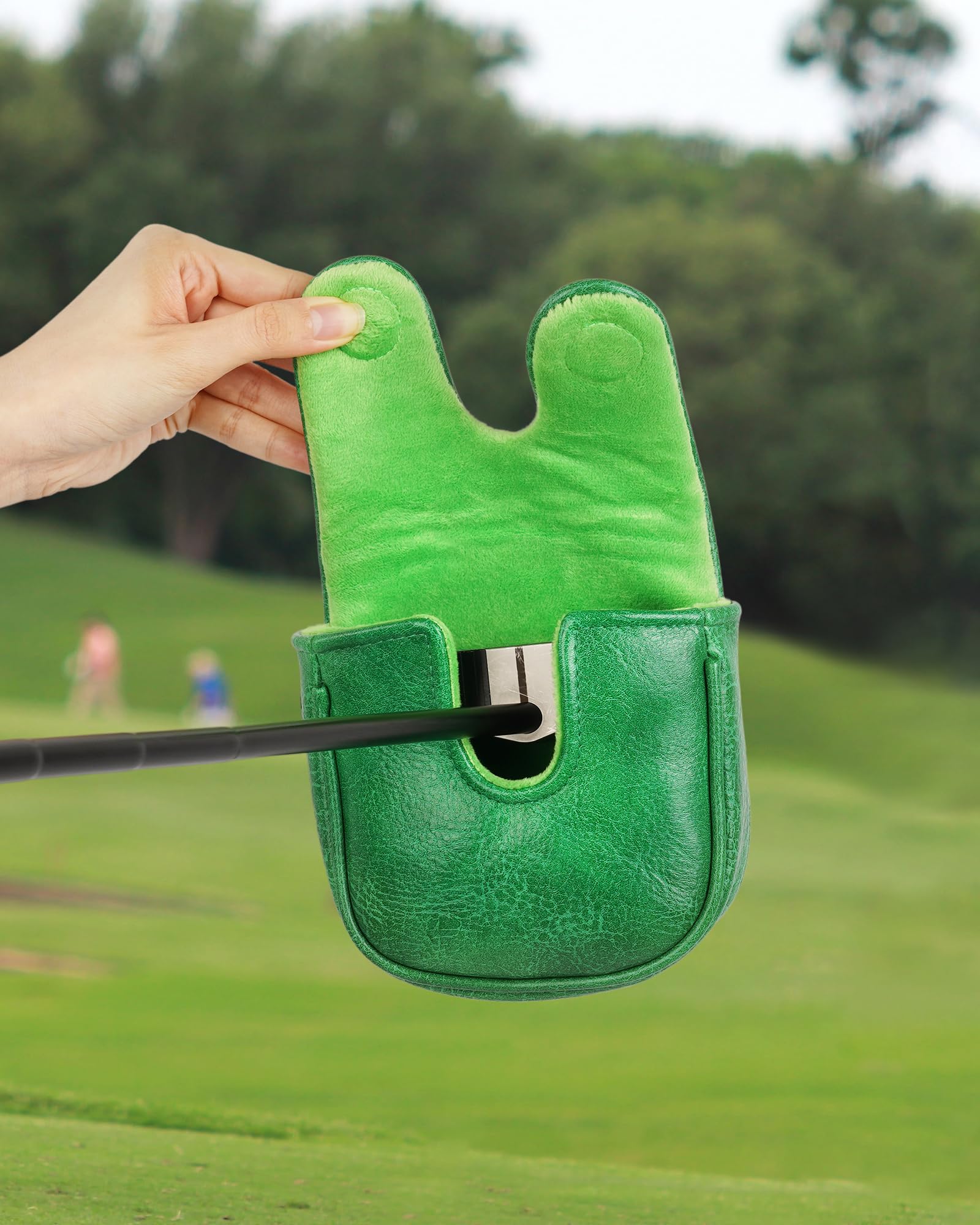 Golf Headcovers Golf Club Head Covers Four Leaf Clover Good Luck Charm - Clover Style Premium Leather Driver Fairway(FW) Wood Hybrid(UT) with Number