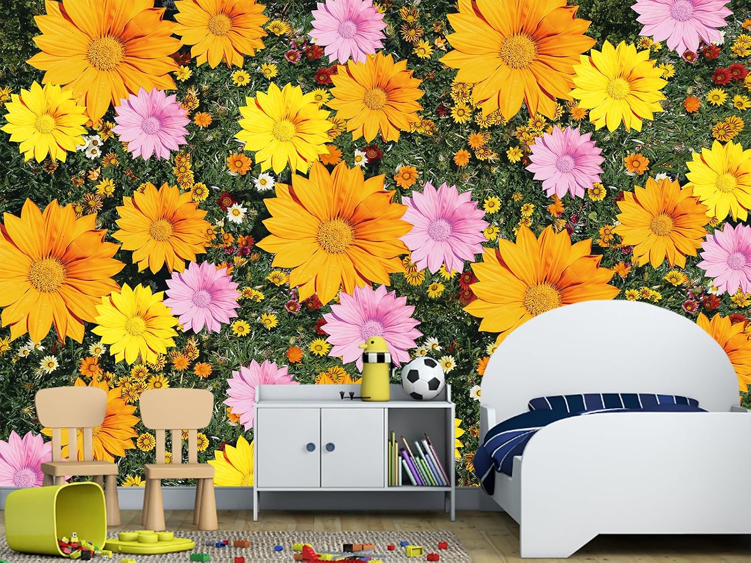 LMLURAL 3D Mural Flower Wallpaper - Elegant Floral & Rose Design, Red ...