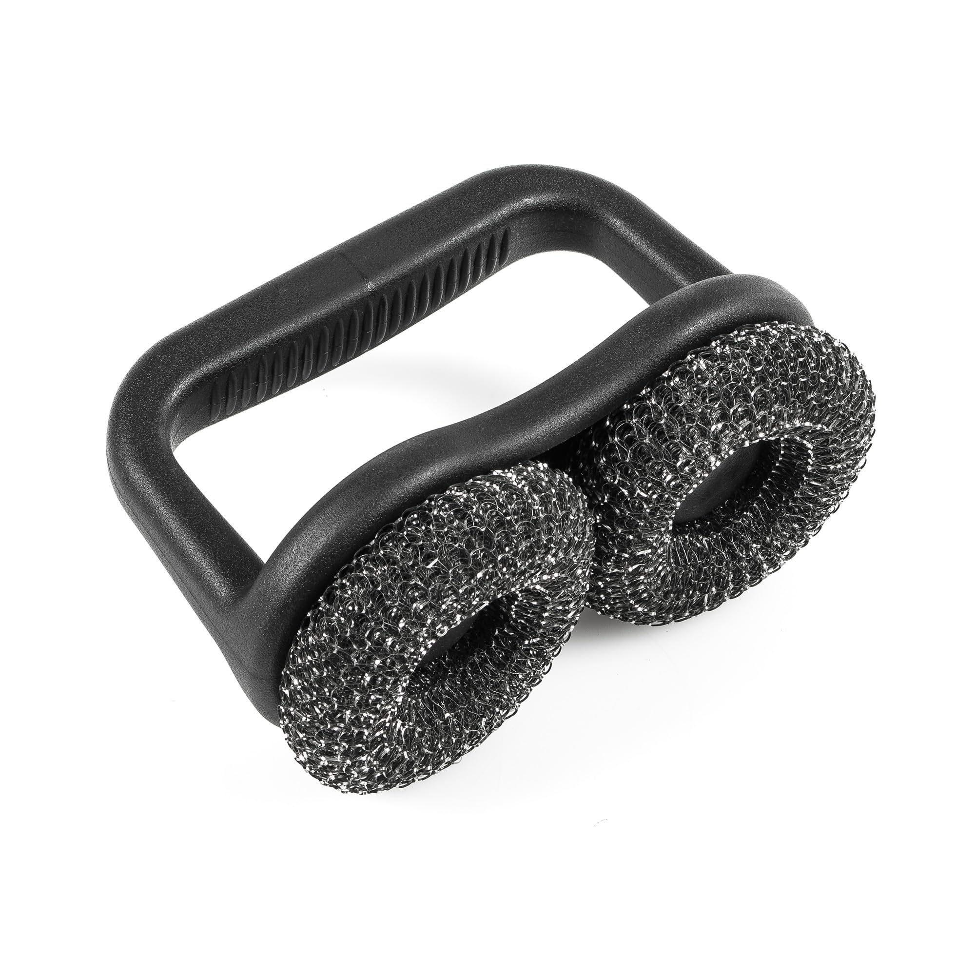 Grillstream Dual-Head BBQ Scouring Brush, Extra-Large Steel Pads for Deep Cleaning, Ergonomic & Durable