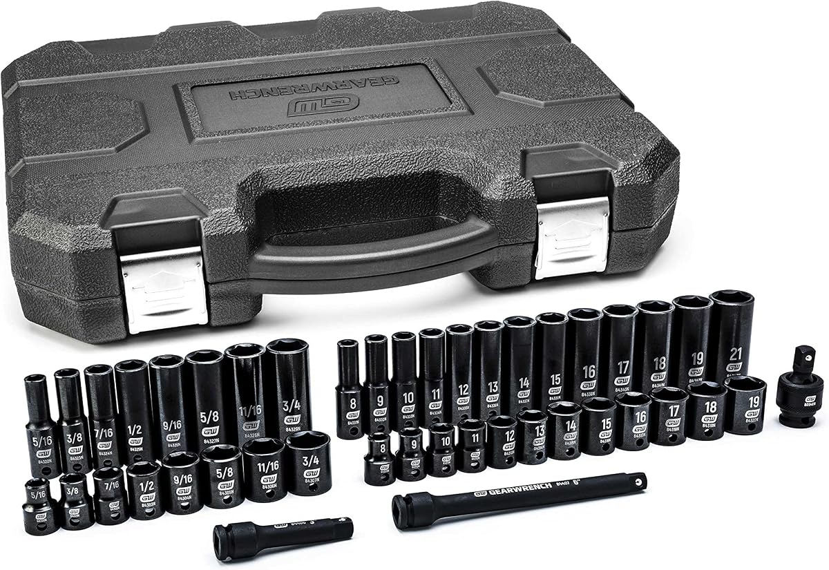 44 Pc 3/8" Dr 6 Pt Std/Deep Impact SAE/mm Socket Set | 84916N