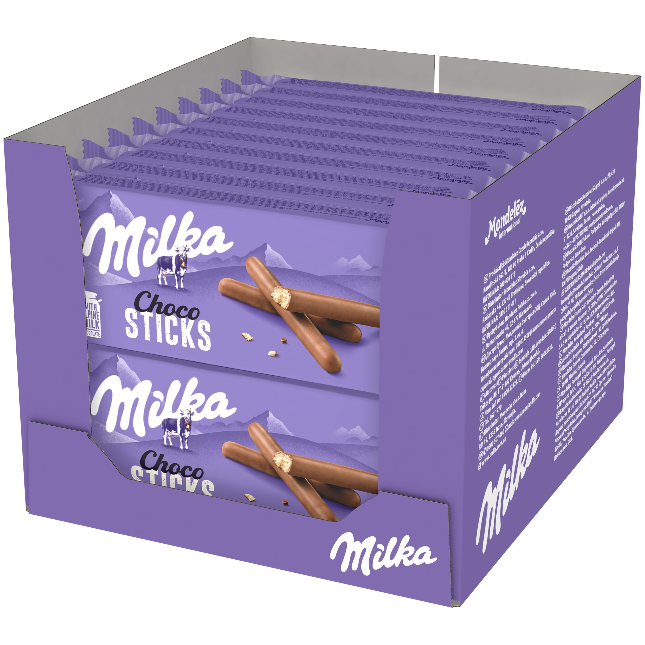 Delicia Milka Choco Sticks: Chocolate Alpino y Galleta Cr...