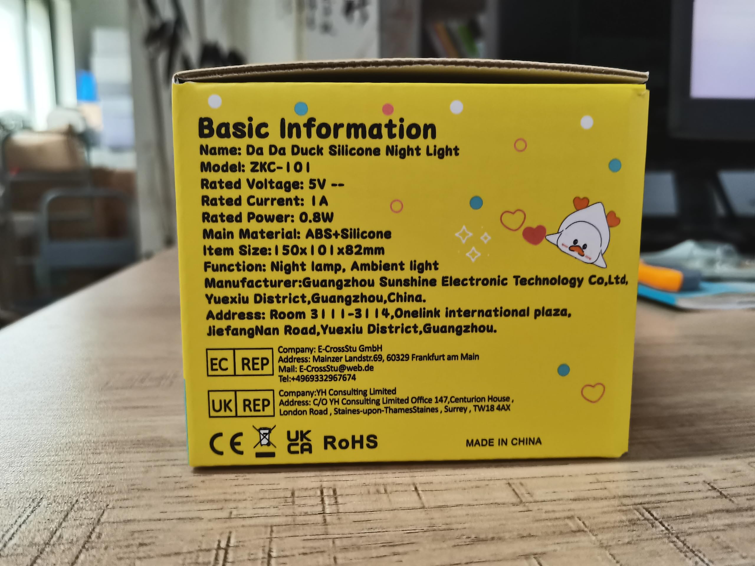 LOVERUIS Luce Notturna Bambini Paperella Carino Luce Notturna Lucina Notturna Regali Bambina Regalo Bambini Cameretta Bambina Anatra DADA