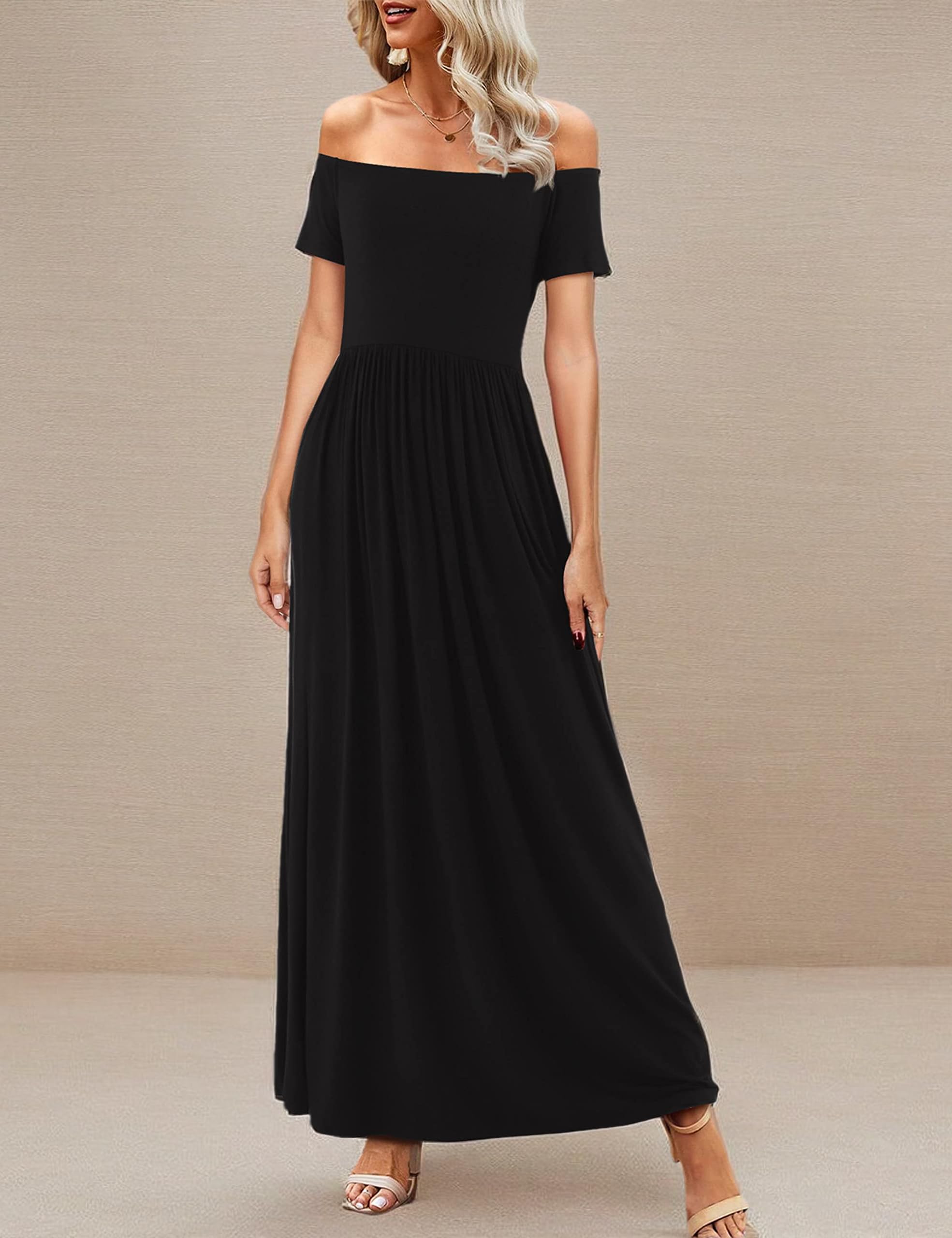 black maxi evening dress plus size Plus-Size Long Casual Sleeveless Maxi Dress– PromGirl