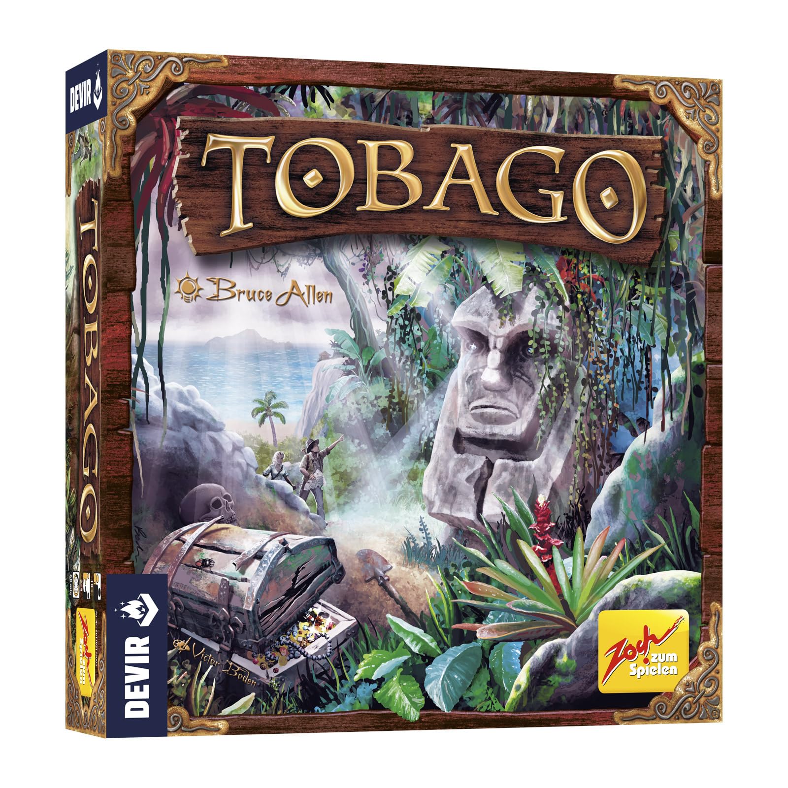 Devir - Tobago, Juego de Mesa Familiar de Aventuras y Tesoros, para 2 a 4 Jugadores, a Partir de 10 Años