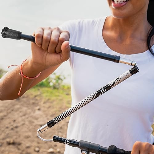 Miniatura 10 de TREKOLOGY Reemplazo de puntas de bastón de senderismo negras, 8 piezasjuego de puntas de bastón de senderismo, puntas de goma para bastones de