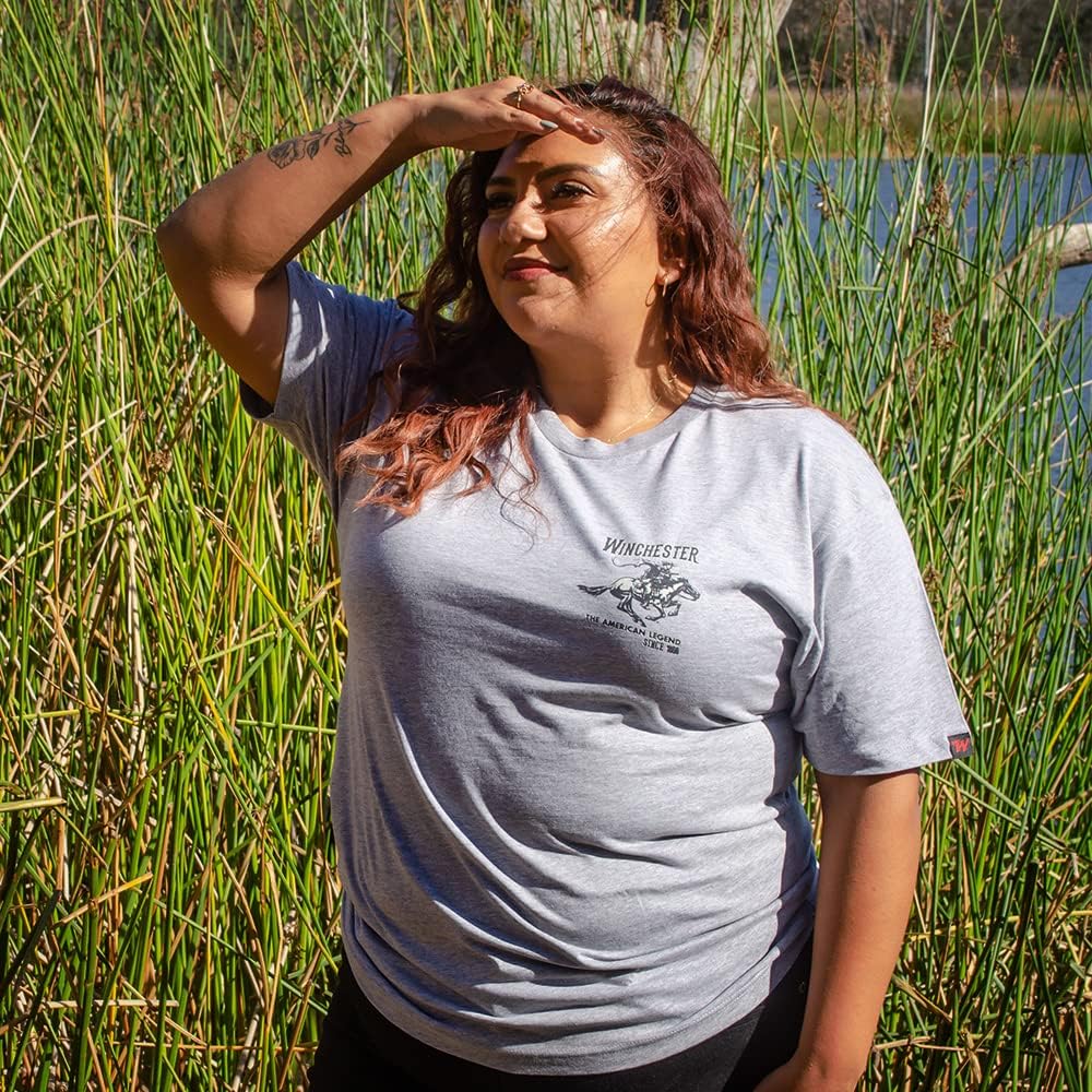 Winchester Official Vintage Horse and Rider Graphic T-Shirts for Men - Image 2