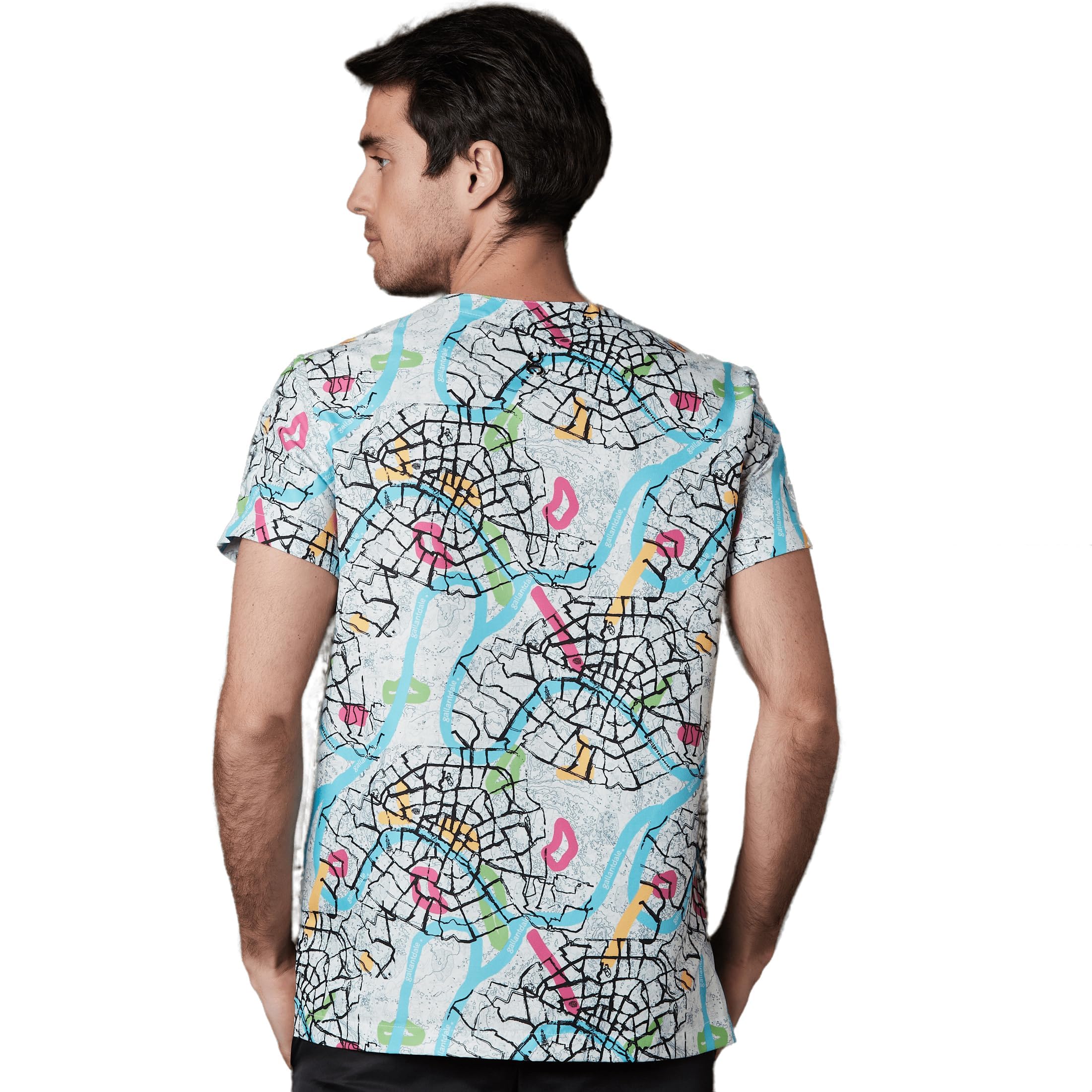 GALLANTDALE Casaca Sanitaria Lumiere Hombre Win Sena Repelente Resistente Chaqueta Ropa de Trabajo Uniforme Sanitario Medico Doctor Veterinario Dibujos