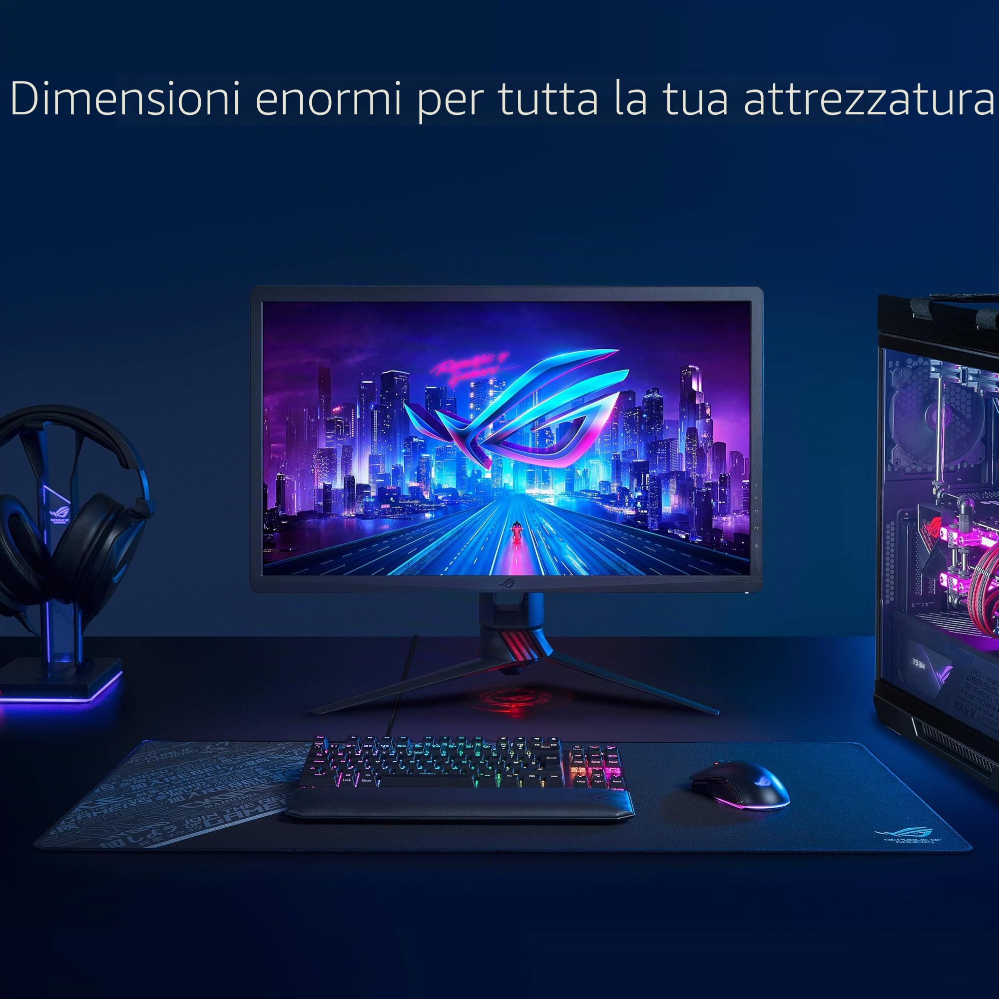 ASUS ROG Sheath BLK LTD - Tappetino per mouse da gioco extra large con cuciture anti-sfilacciamento e base antiscivolo