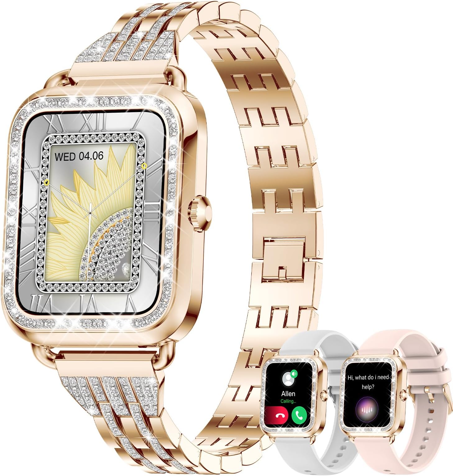 Amazon.com: Smart Watch Women for Android iPhone with Bluetooth Phone ...